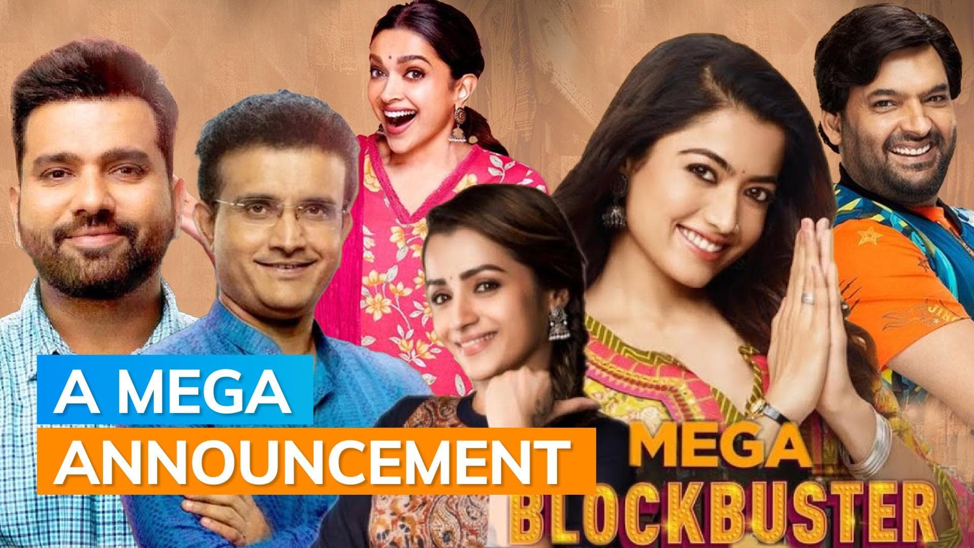 ‘Mega Blockbuster’: Deepika Padukone, Rashmika Mandanna, Kapil Sharma, Rohit Sharma collaborate