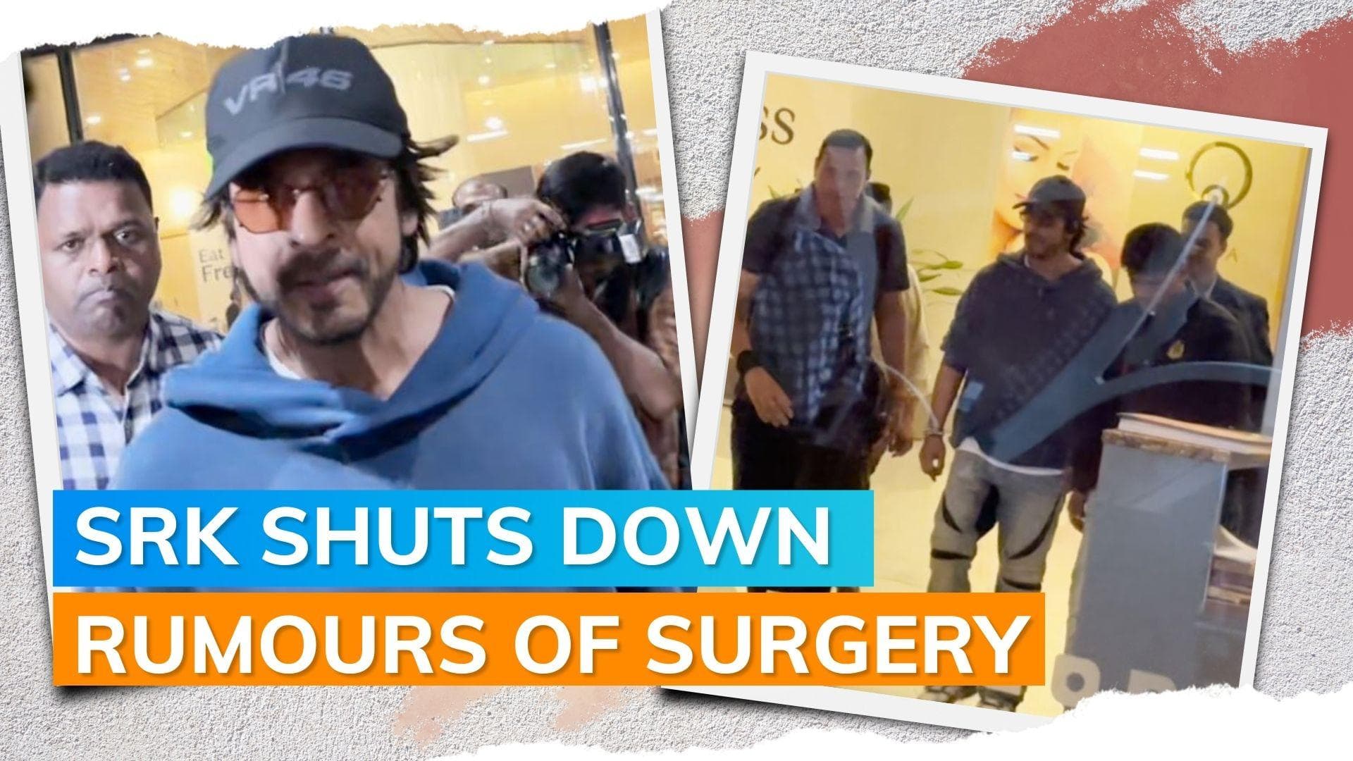 Shah Rukh Khan makes 1st appearance amid news of injury; spotted at airport with Gauri Khan, AbRam