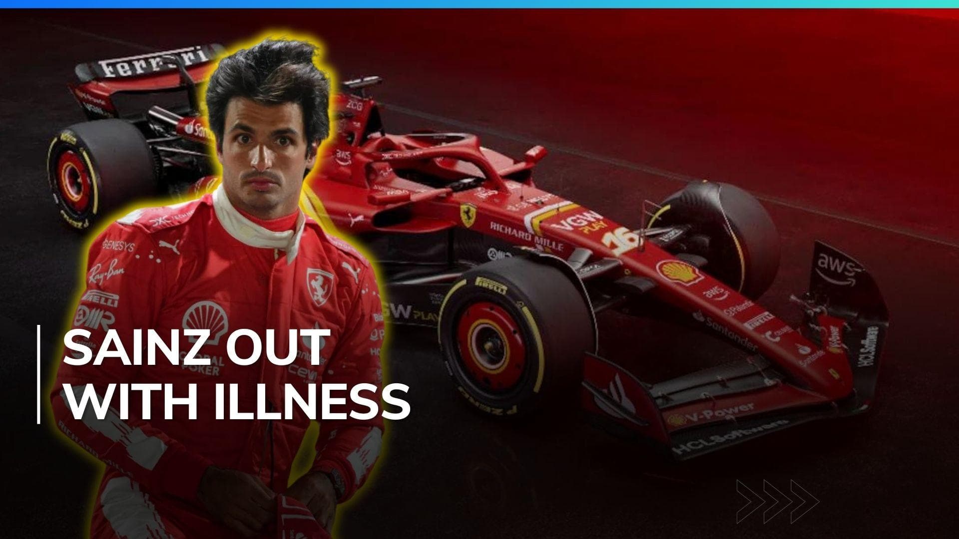 Carlos Sainz Jr. sidelined with appendicitis, Oliver Bearman to make F1 debut for Ferrari at Saudi GP