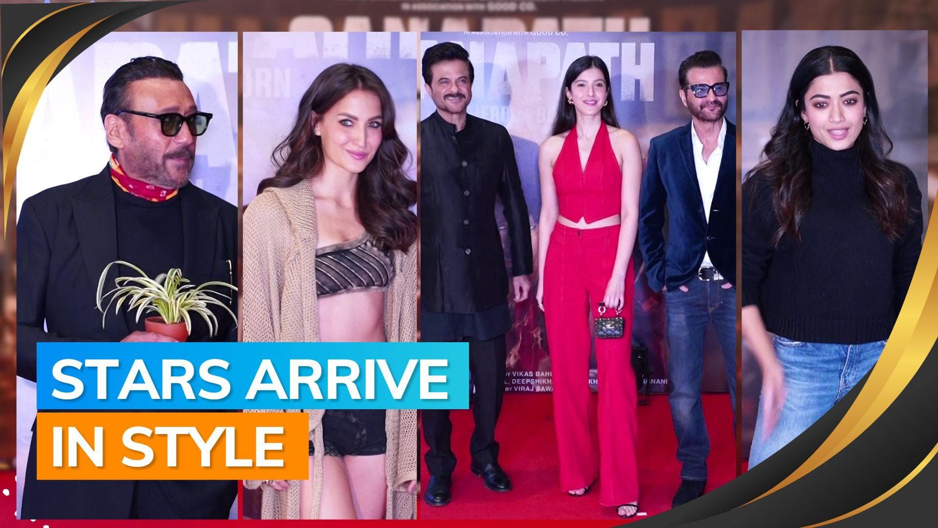 ‘Ganapath’ Screening: Madhuri Dixit, Ananya Panday and others join Kriti Sanon and Tiger Shroff | Watch 