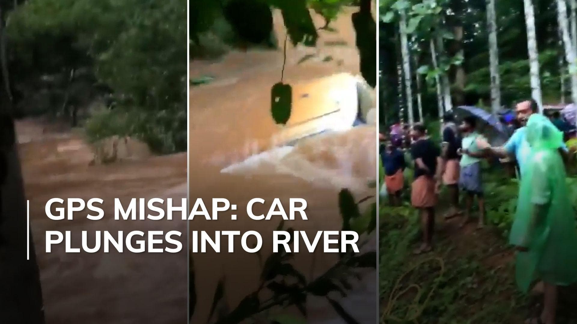 Car plunges into swelling river after Google navigation goes horribly wrong, two escape unhurt