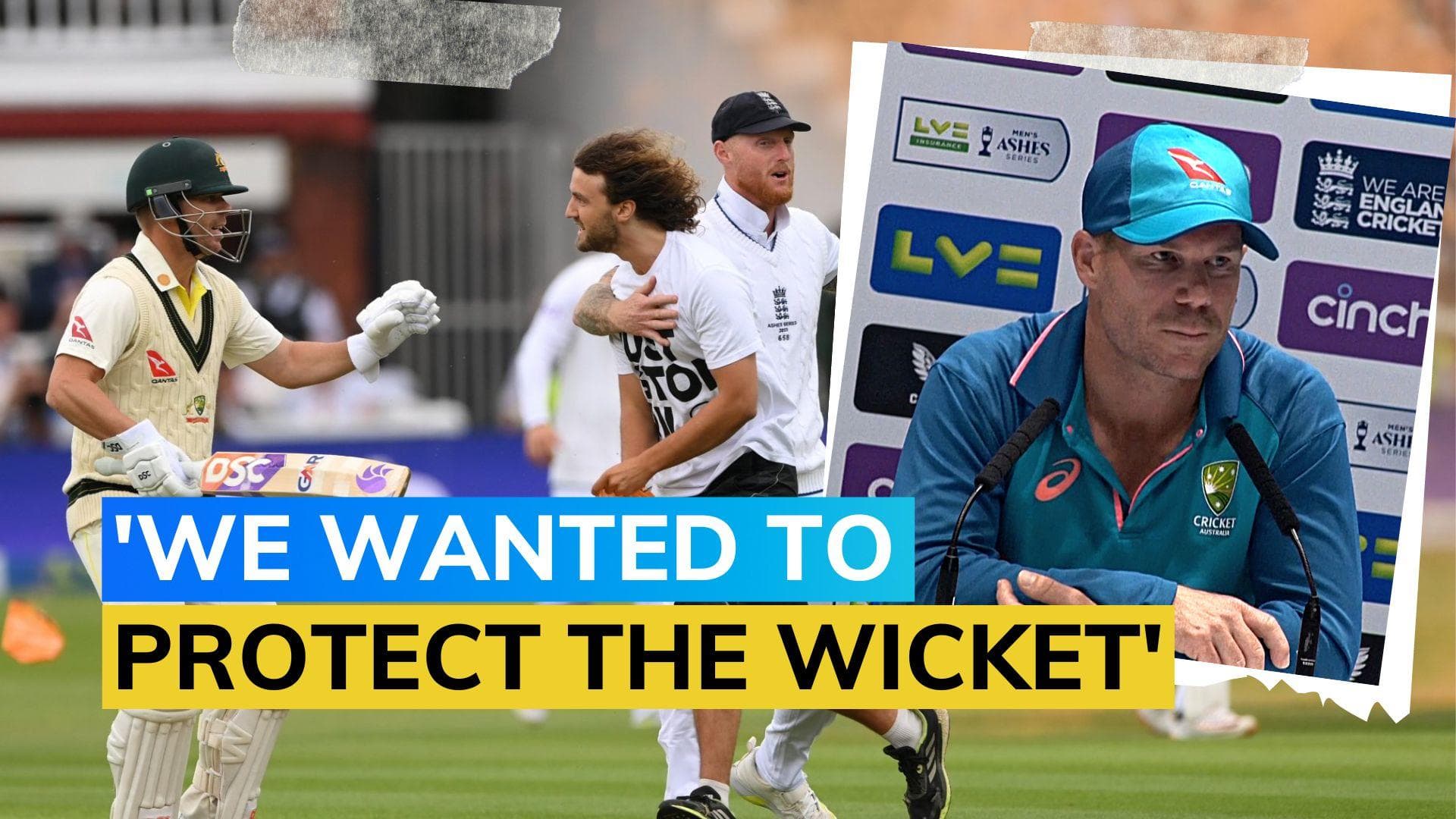 Ashes 2023, ENG vs AUS: David Warner explains why players stopped the pitch invaders