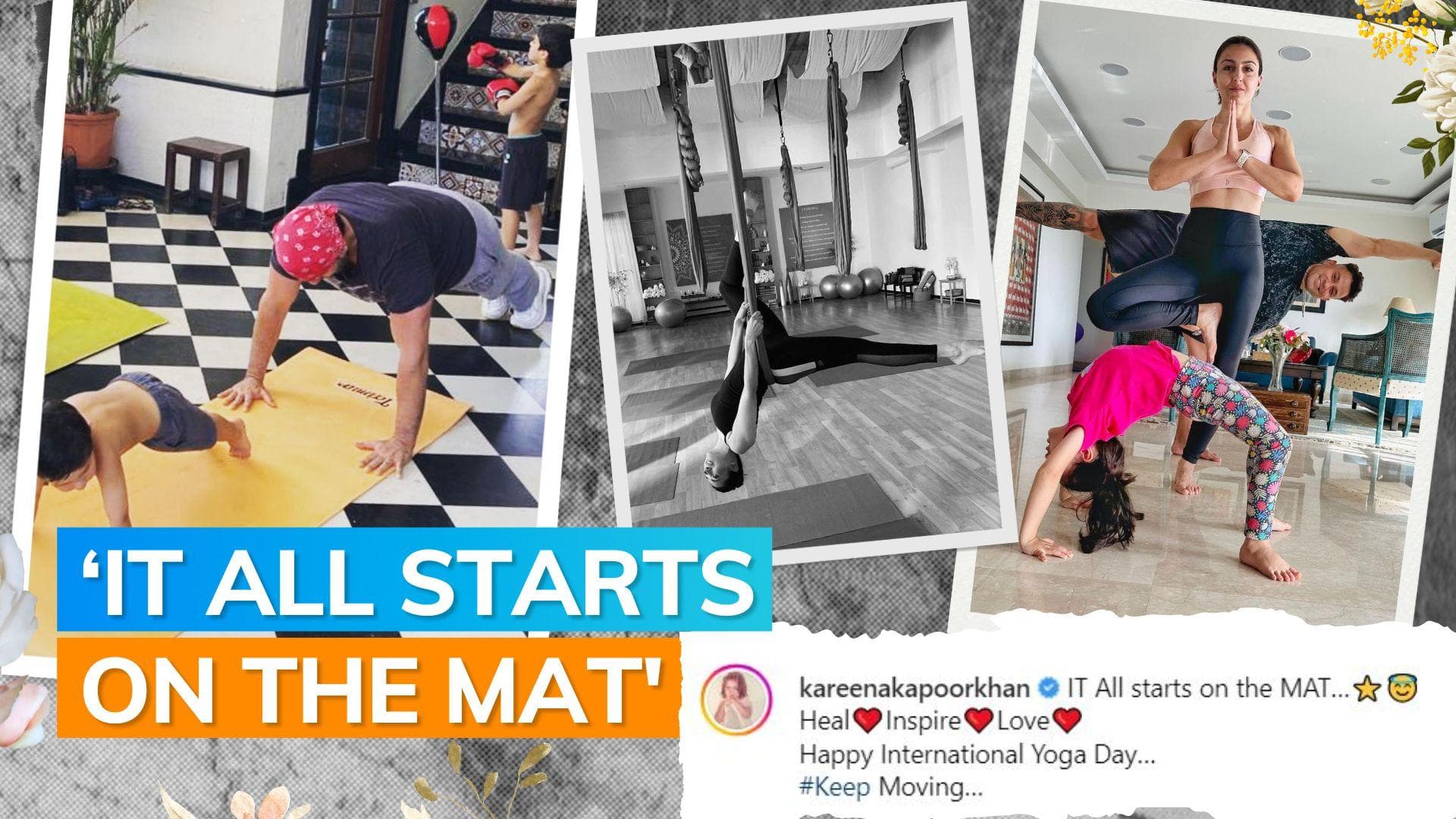 International Yoga Day 2023: Saif Ali Khan enjoys yoga with sons Jeh & Taimur; Kareena shares a glimpse