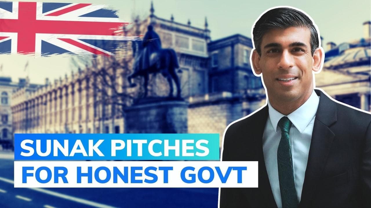 Frontrunner to replace Boris Johnson, Rishi Sunak plugs for honesty in first UK PM race debate