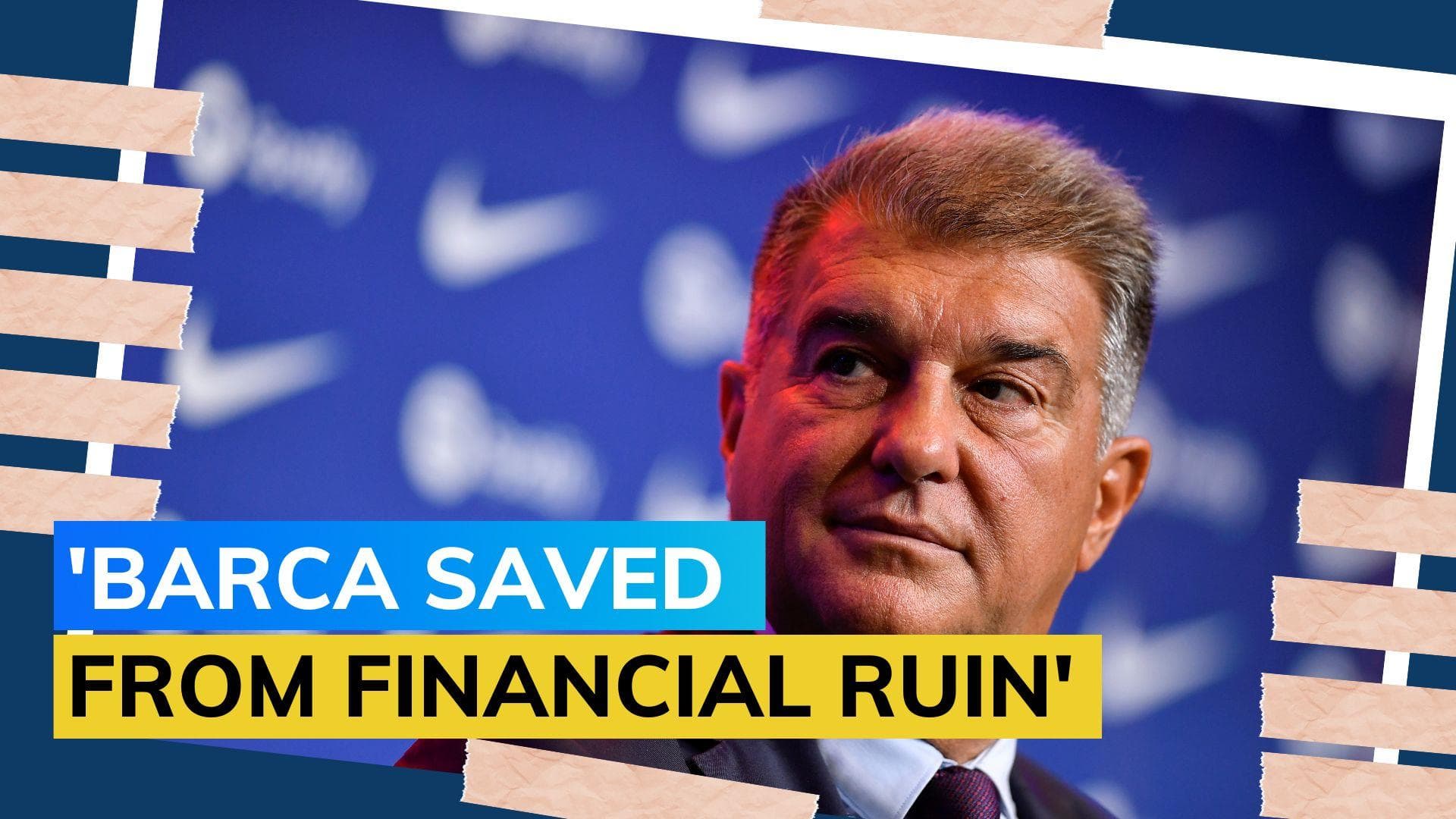 'We saved the club' Barcelona President Joan Laporta on club's financial situation 