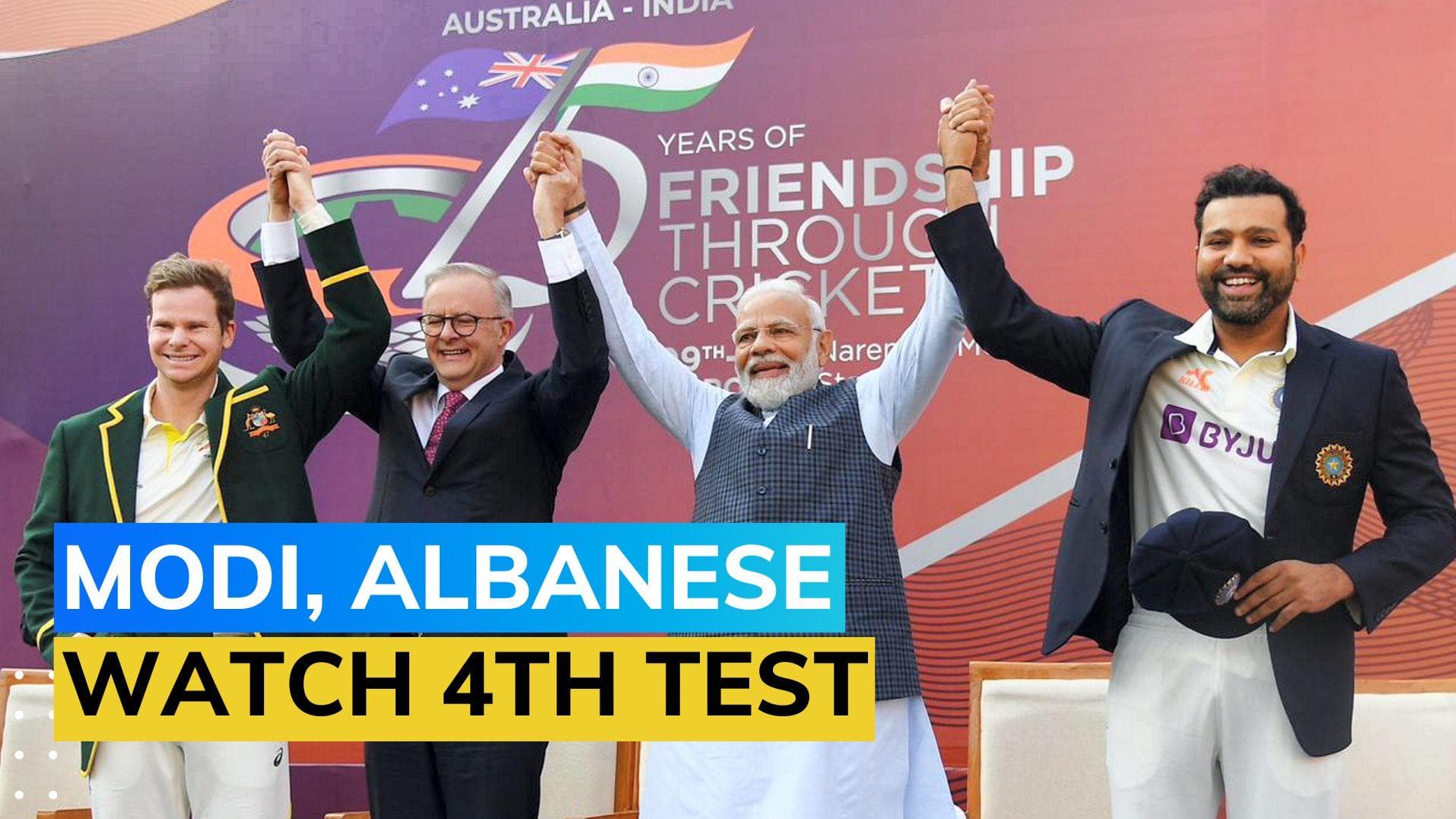 Ind vs Aus: PM Modi, Anthony Albanese in Ahmedabad for 4th Test 
