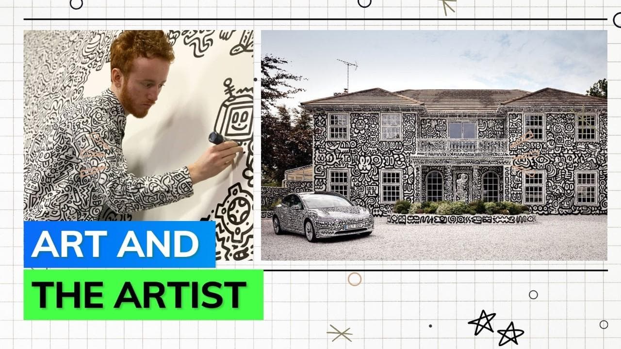 What it's like to live in a house covered with doodles? See inside