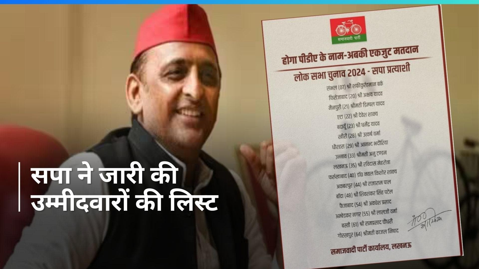 Lok Sabha Polls: लोकसभा चुनाव के लिए सपा ने जारी की 16 उम्मीदवारों की लिस्ट, डिंपल समेत इन्हें मिला टिकट