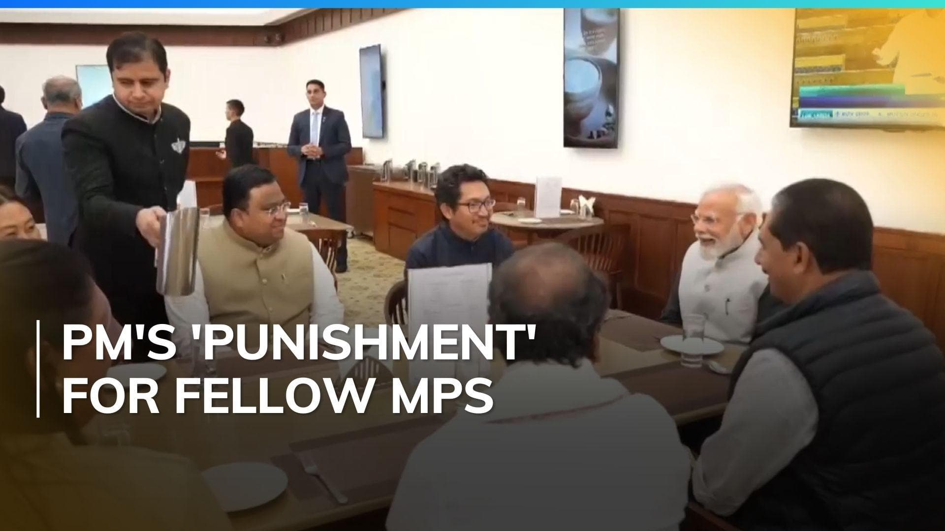 PM Modi's surprise lunch with MPs in parliament canteen