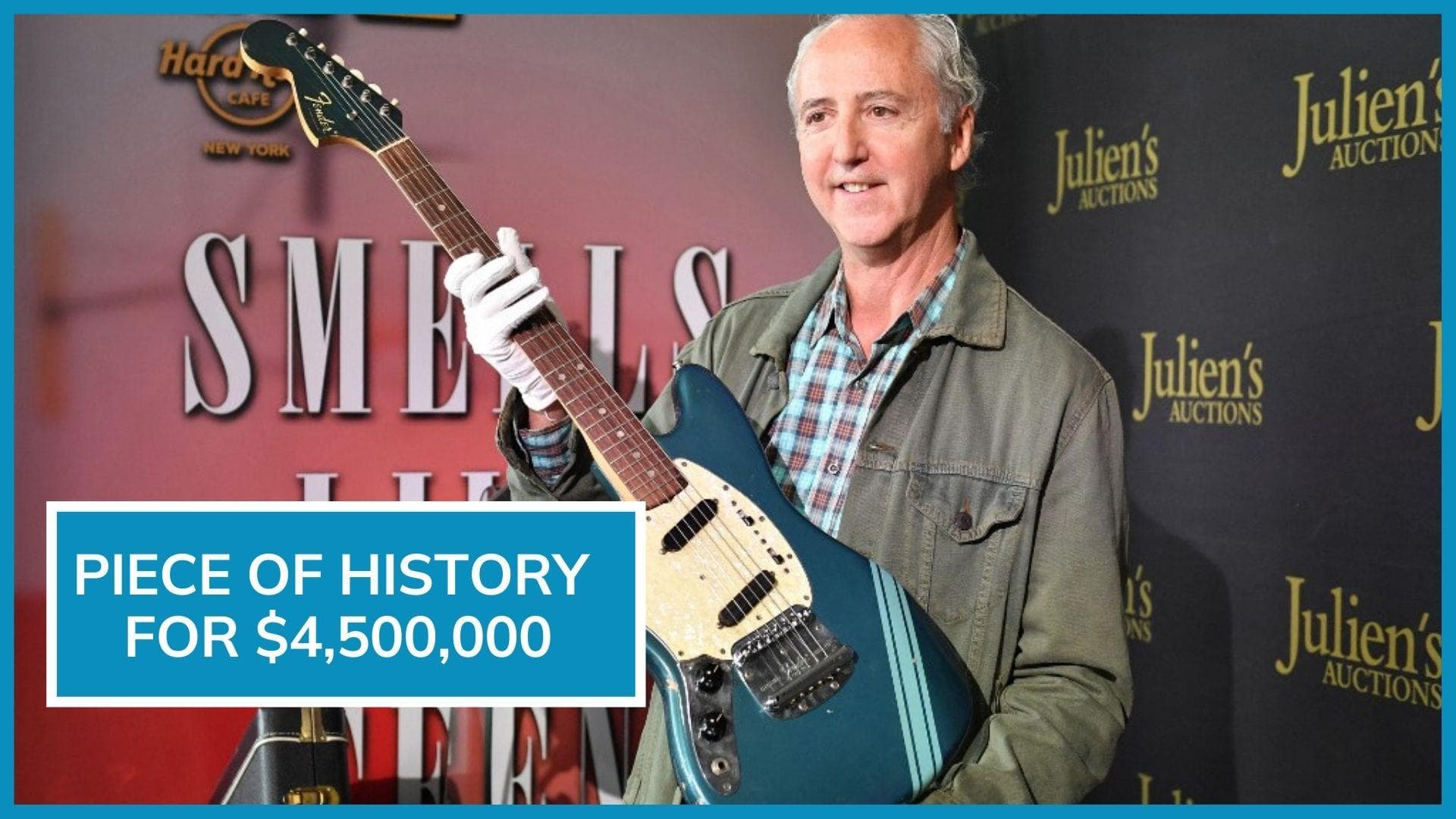 Kurt Cobain's electric guitar auctions for nearly $5 million