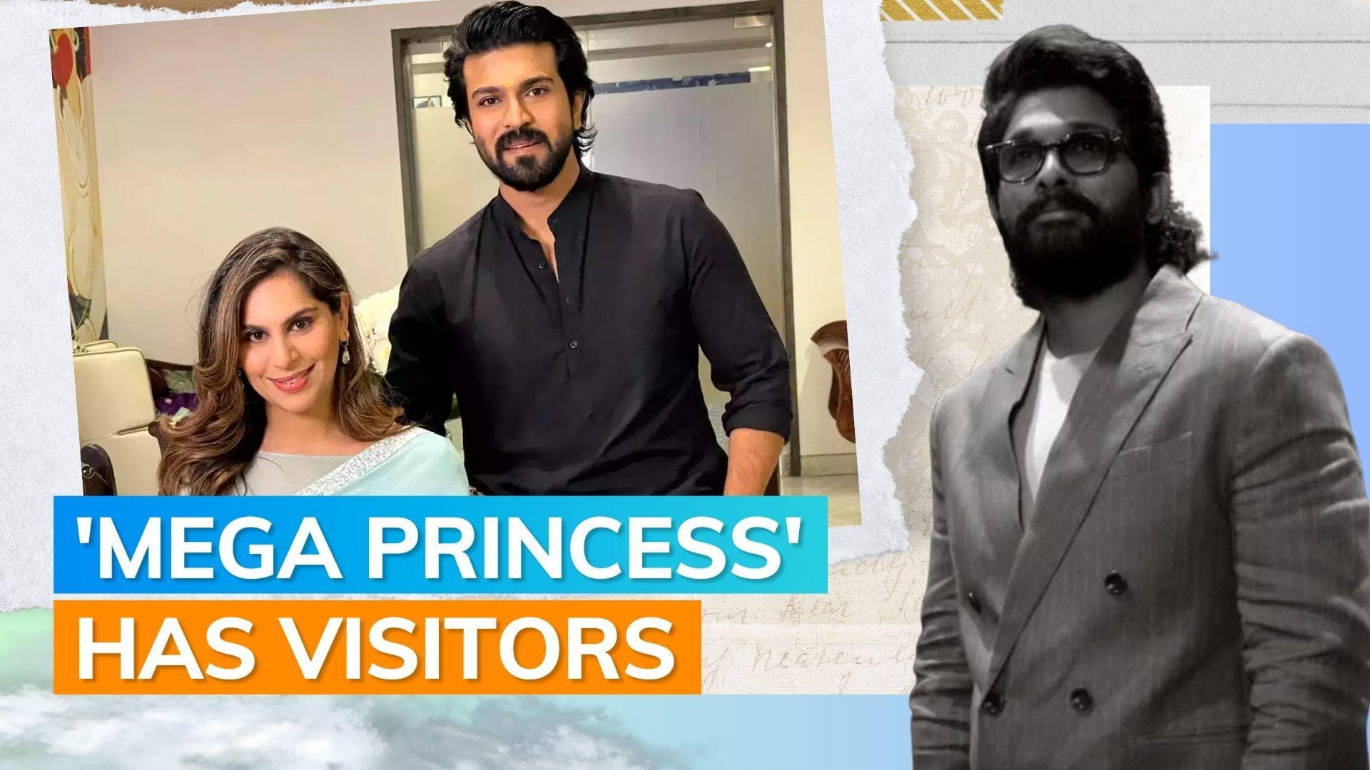 Ram Charan-Upasana Konidela blessed with baby girl: Allu Arjun meets new parents in hospital | watch