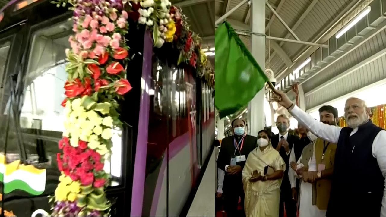Watch: PM Modi opens Pune Metro, buys ticket for inaugural train ride