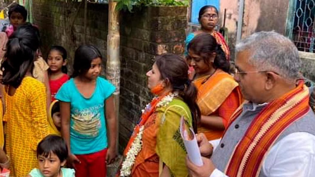 BJP KMC election campaign: ভোটের আগে শেষ রবিবার, বিজেপি প্রার্থীর হয়ে প্রচার চালালেন দিলীপ-সুকান্ত