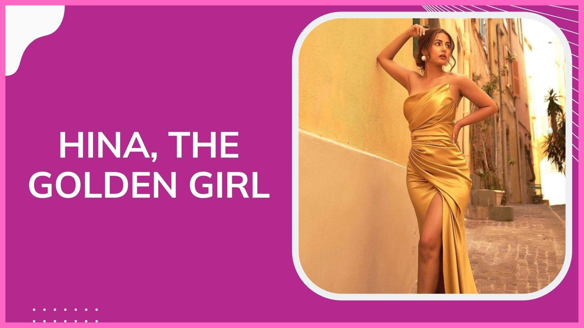 Cannes 2022: Hina Khan raises the oomph factor in her golden ensemble