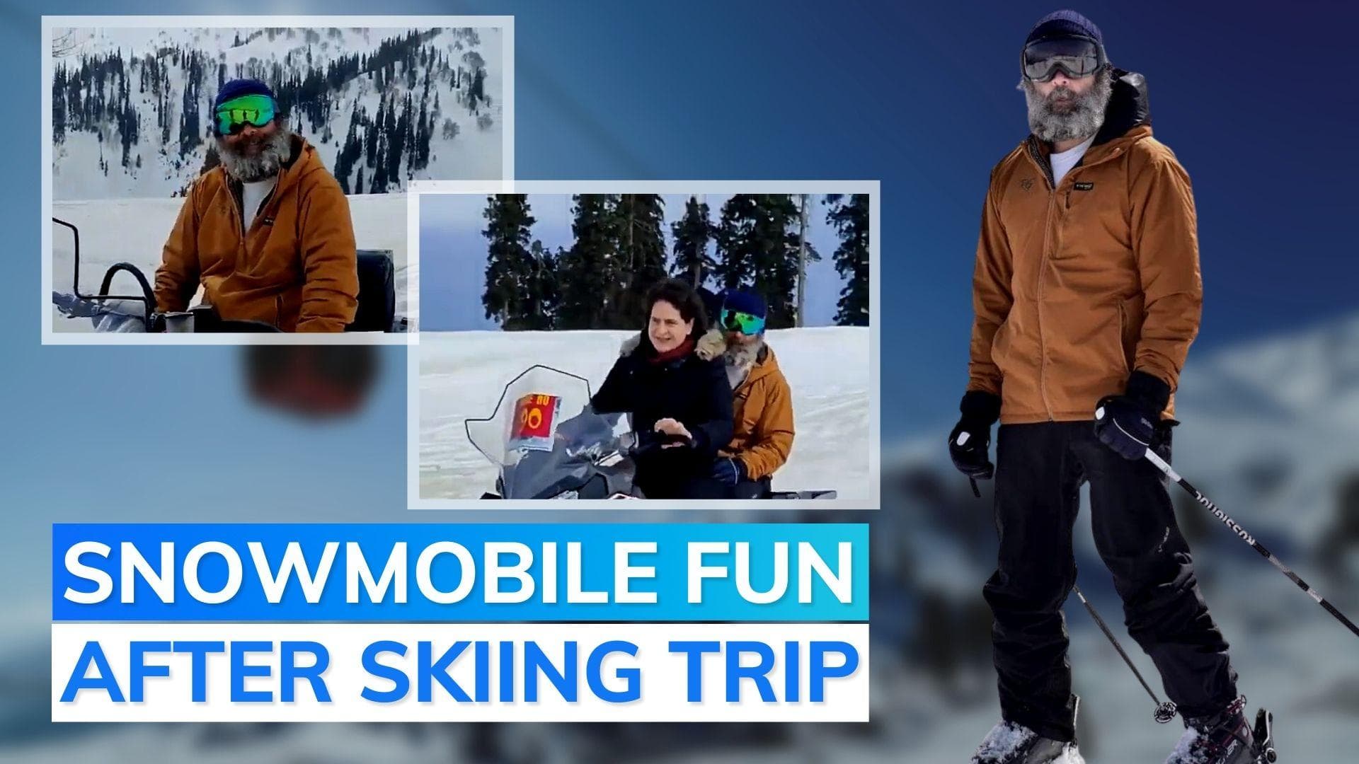Rahul, Priyanka Gandhi ride snowmobile in J&K's Gulmarg, days after skiing outing