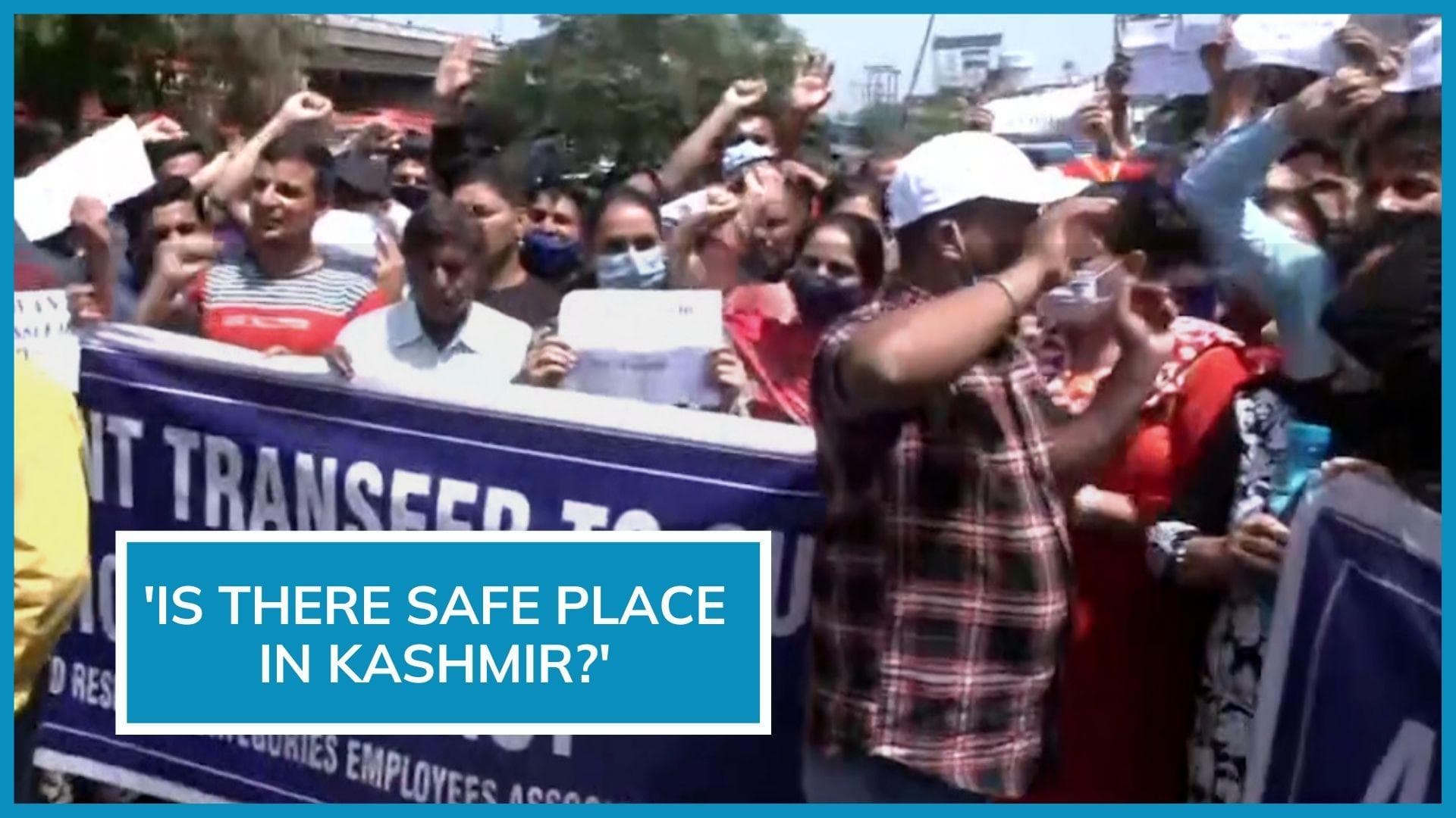 Targeted killings in J&K: Govt employees carry out march in Jammu, demand transfer to home districts