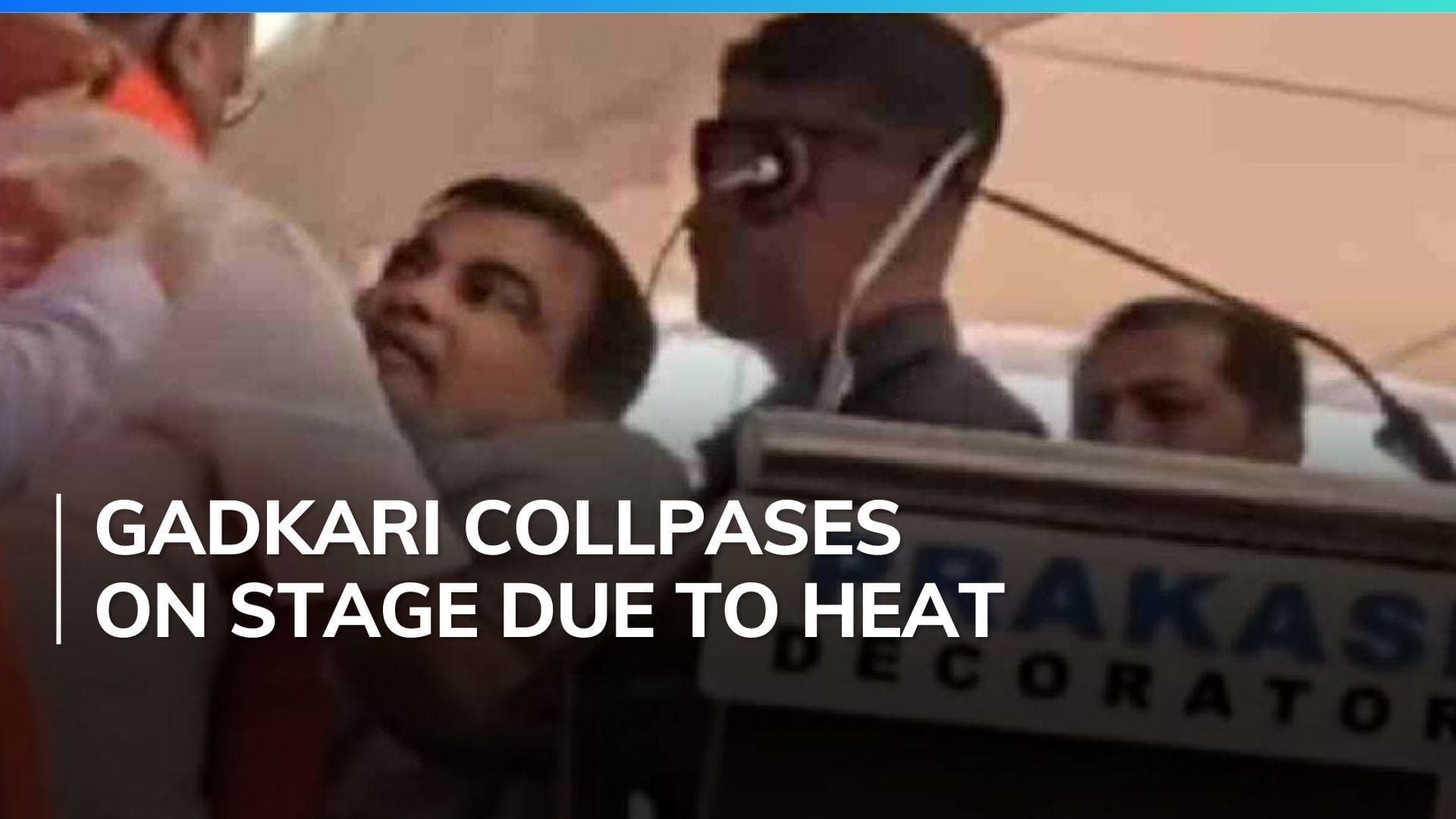 Nitin Gadkari faints while addressing election rally in Maharashtra | Watch