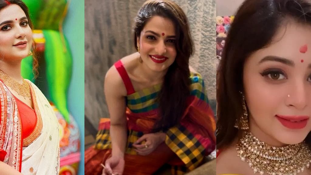 Celebs Laxmipuja : লক্ষ্মীপুজো কেমনভাবে পালন করছেন শুভশ্রী-তনুশ্রী-রীতাভরী ? দেখে নিন একনজরে  