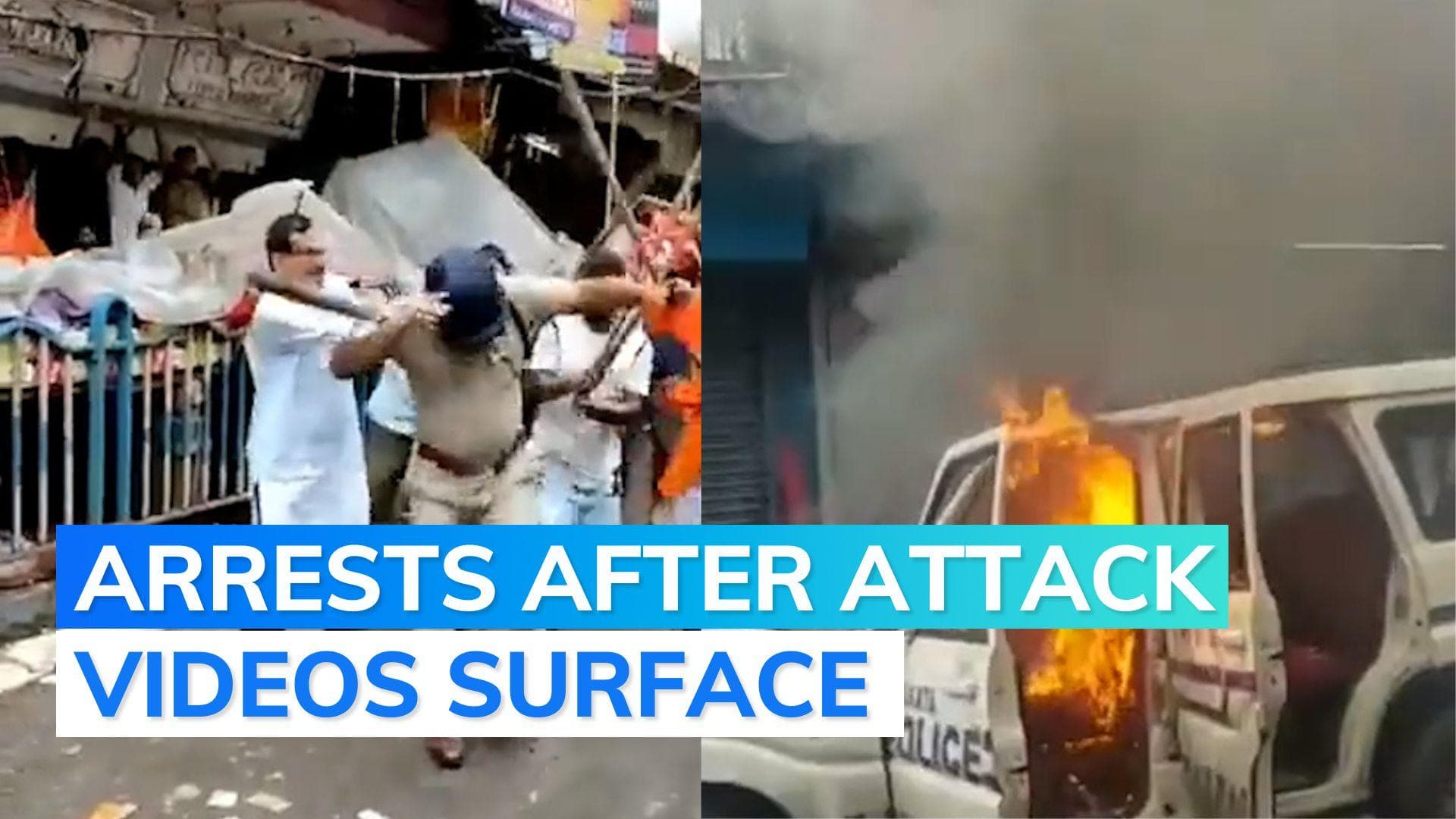 Night raids, arrests after videos shows 'BJP workers thrashing Kolkata cop'