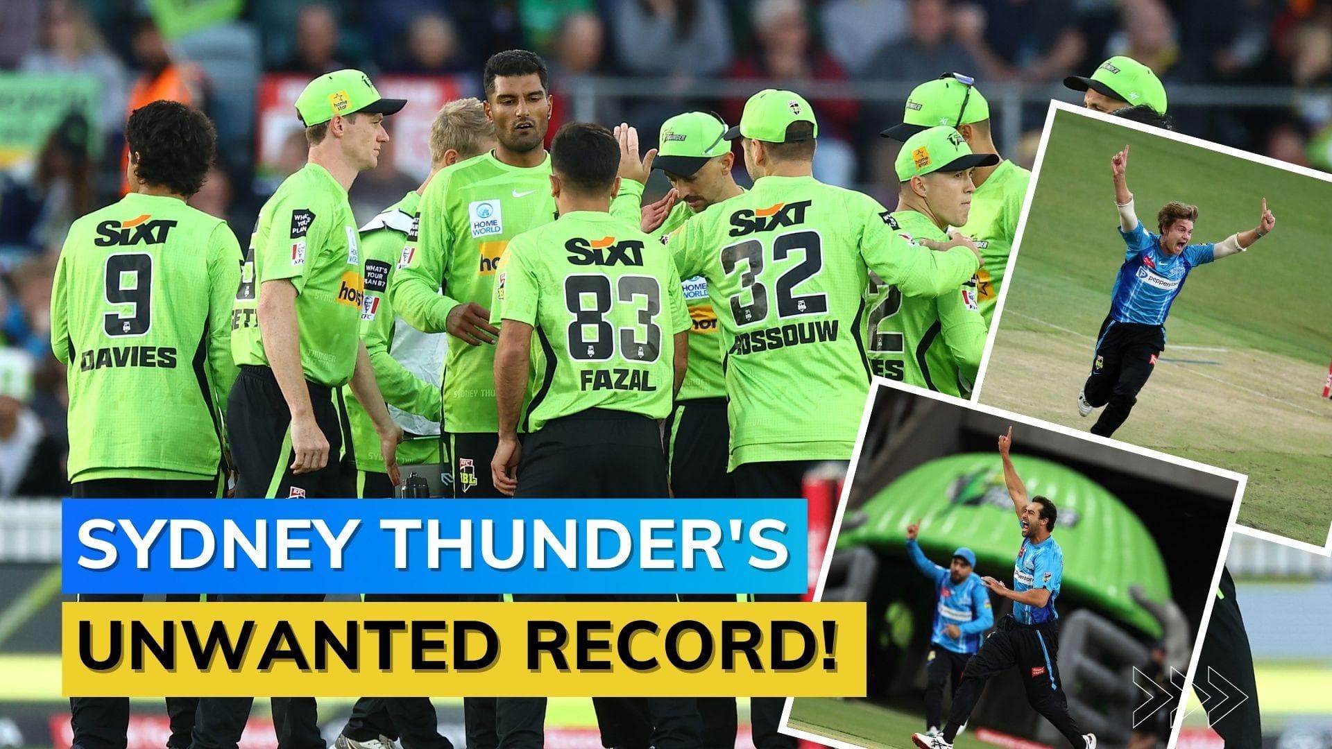 Sydney Thunder bowled out for just 15 RUNS by Adelaide Strikers, register lowest total in T20 cricket