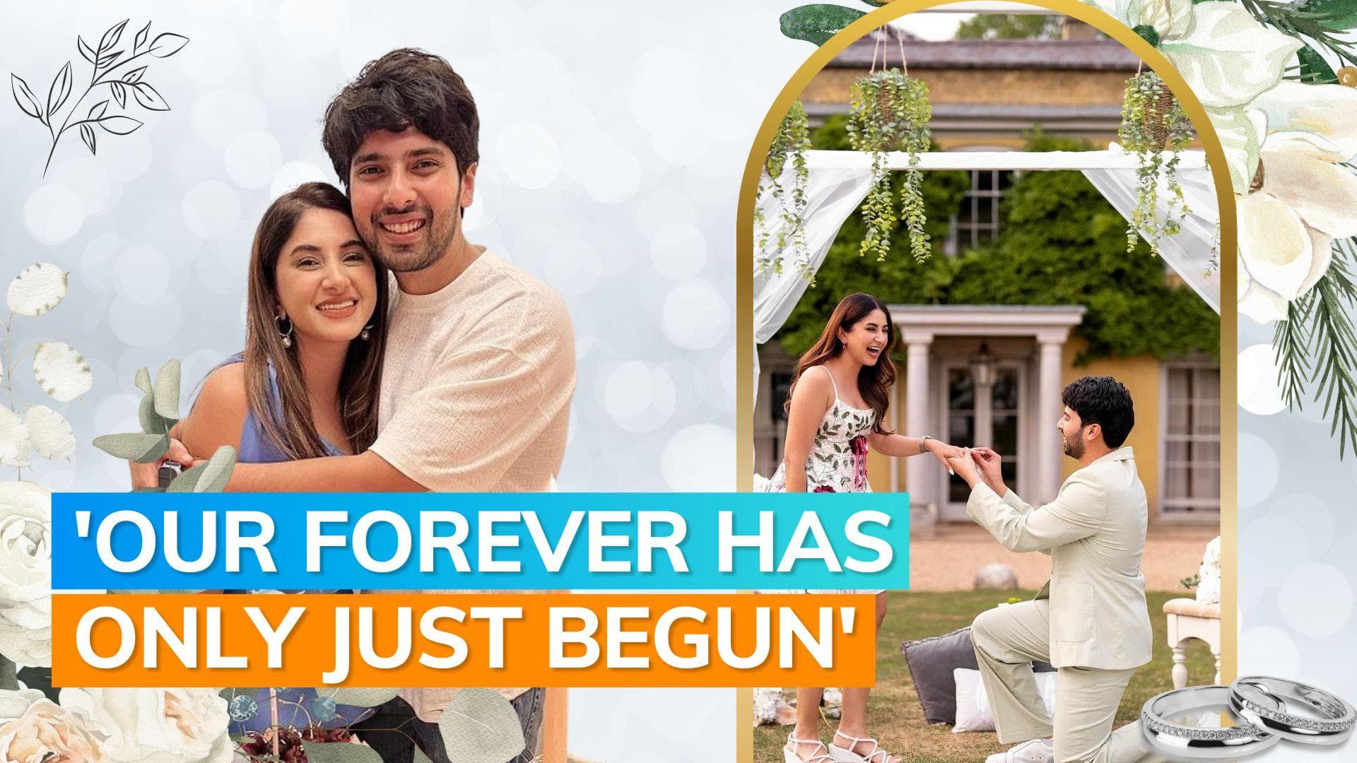 Armaan Malik and fashion influencer Aashna Shroff get engaged in a dreamy ceremony; see pics