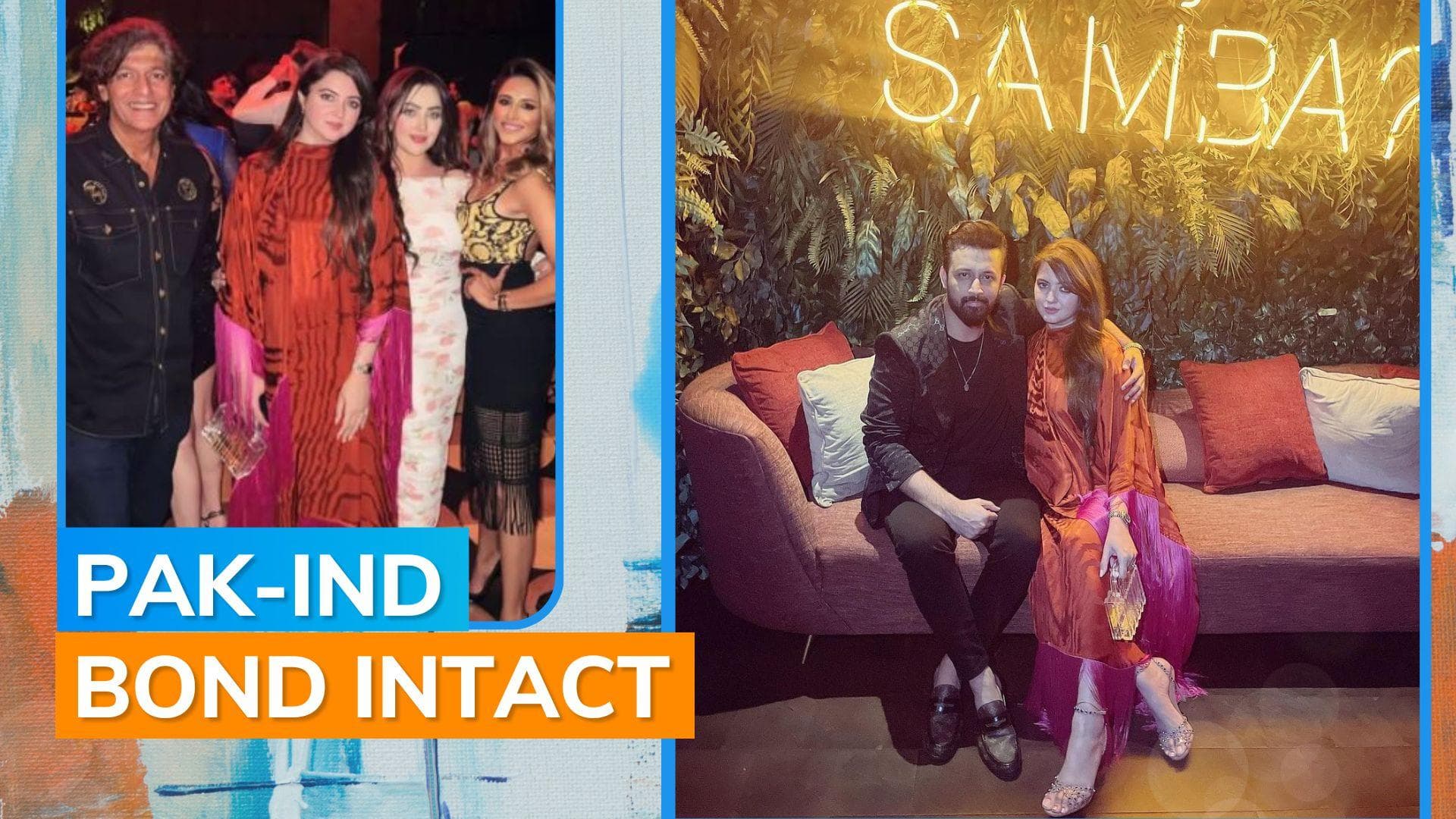 Atif Aslam attends Sanjay Kapoor's Birthday bash in Dubai; poses with the birthday boy