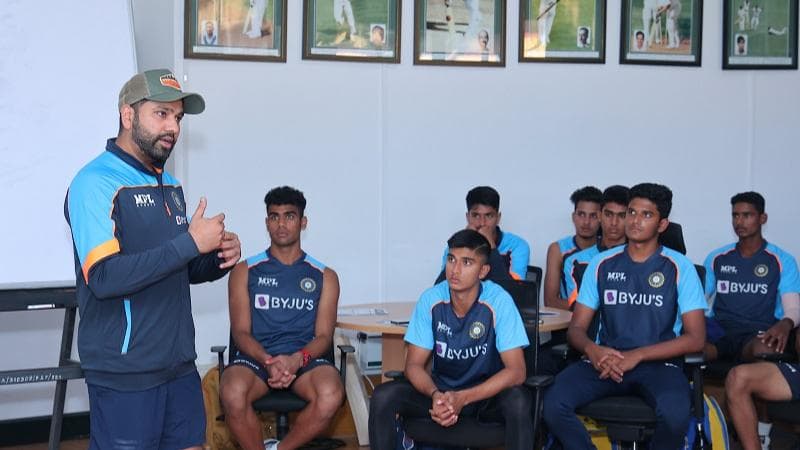 Rohit Sharma offers 'priceless lessons' to India U-19 team during rehab at NCA