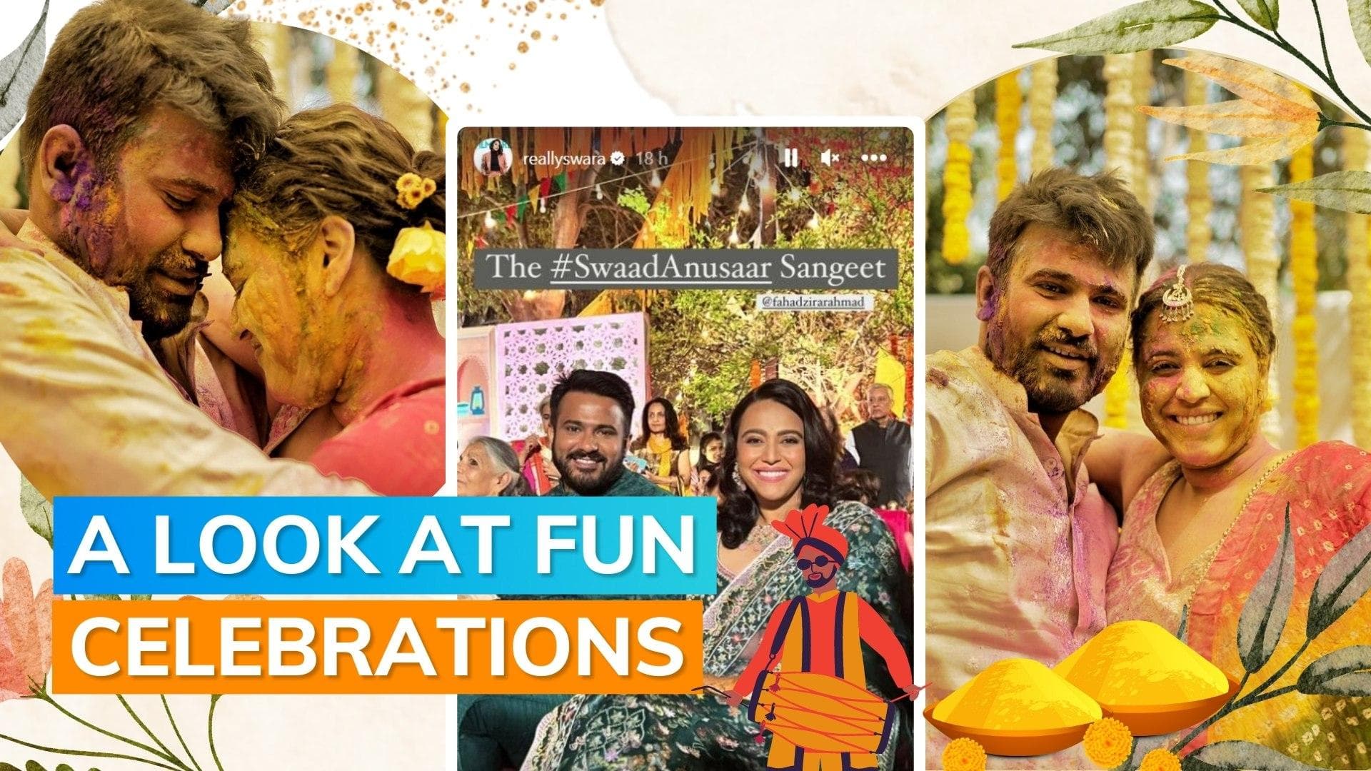 Swara Bhasker and Fahad Ahmad have an elegant sangeet ceremony after haldi. See pics