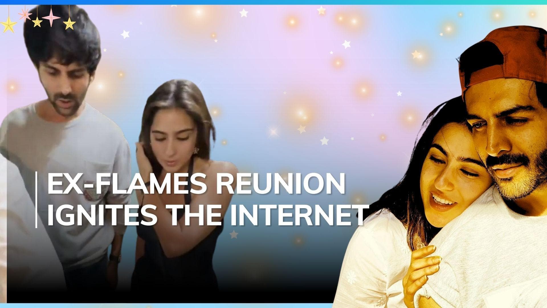 Kartik Aaryan and Sara Ali Khan reunite at Ananya Panday's 'Call Me Bae' premiere | Watch