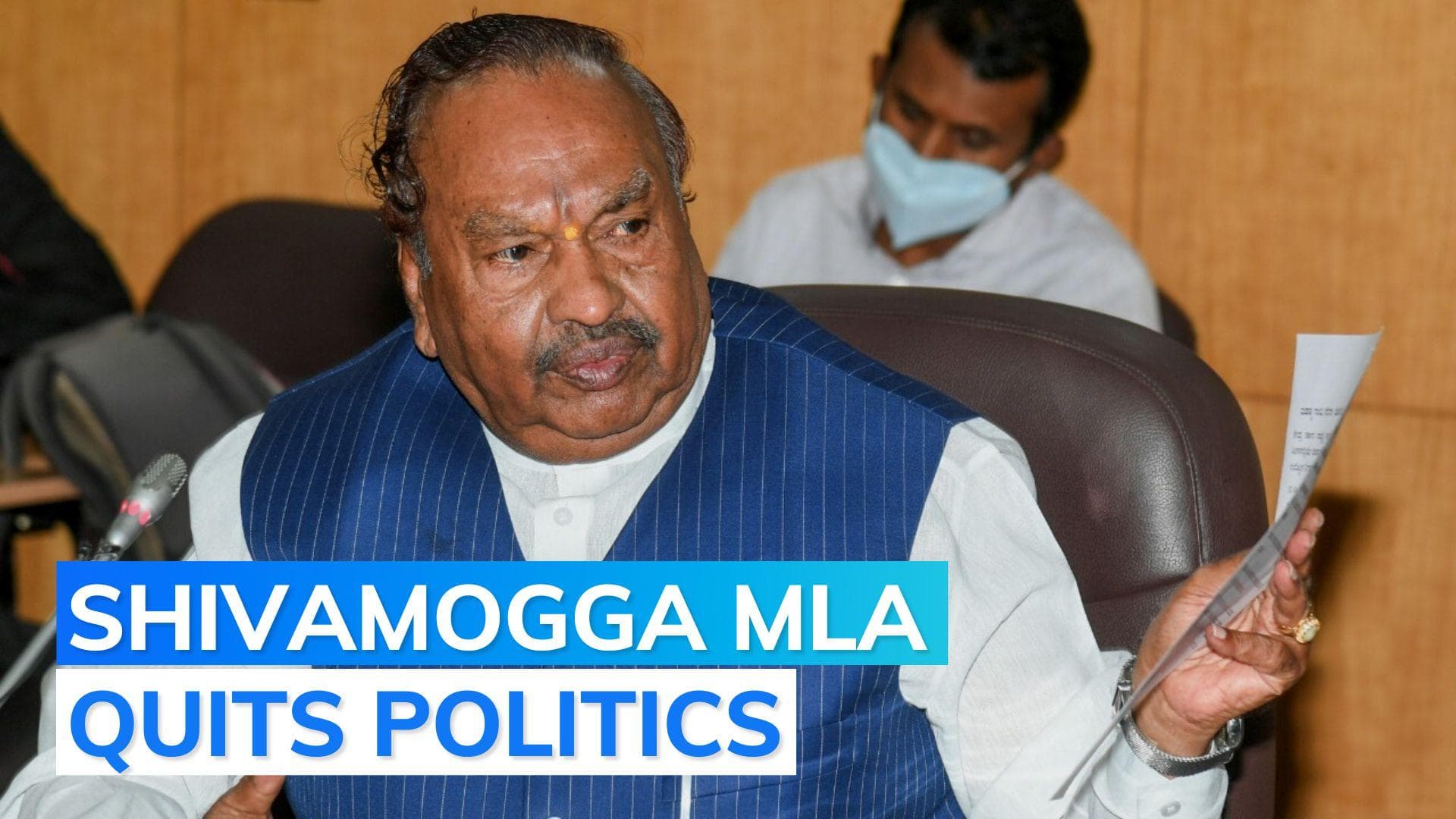 Weeks before Karnataka polls, senior BJP leader KS Eshwarappa resigns from politics