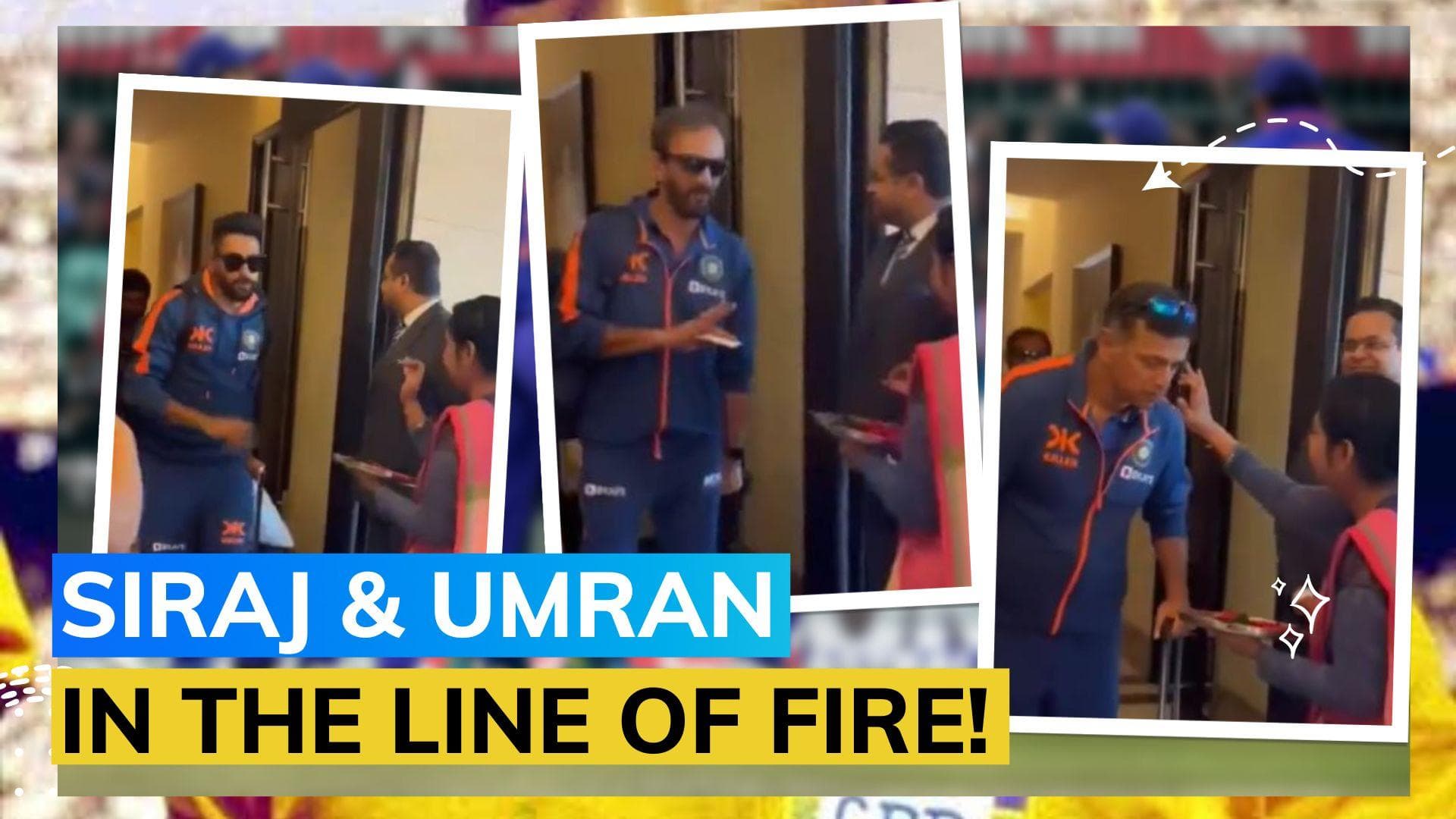 Watch! Mohammed Siraj & Umran Malik refuse to apply tilak, video goes viral