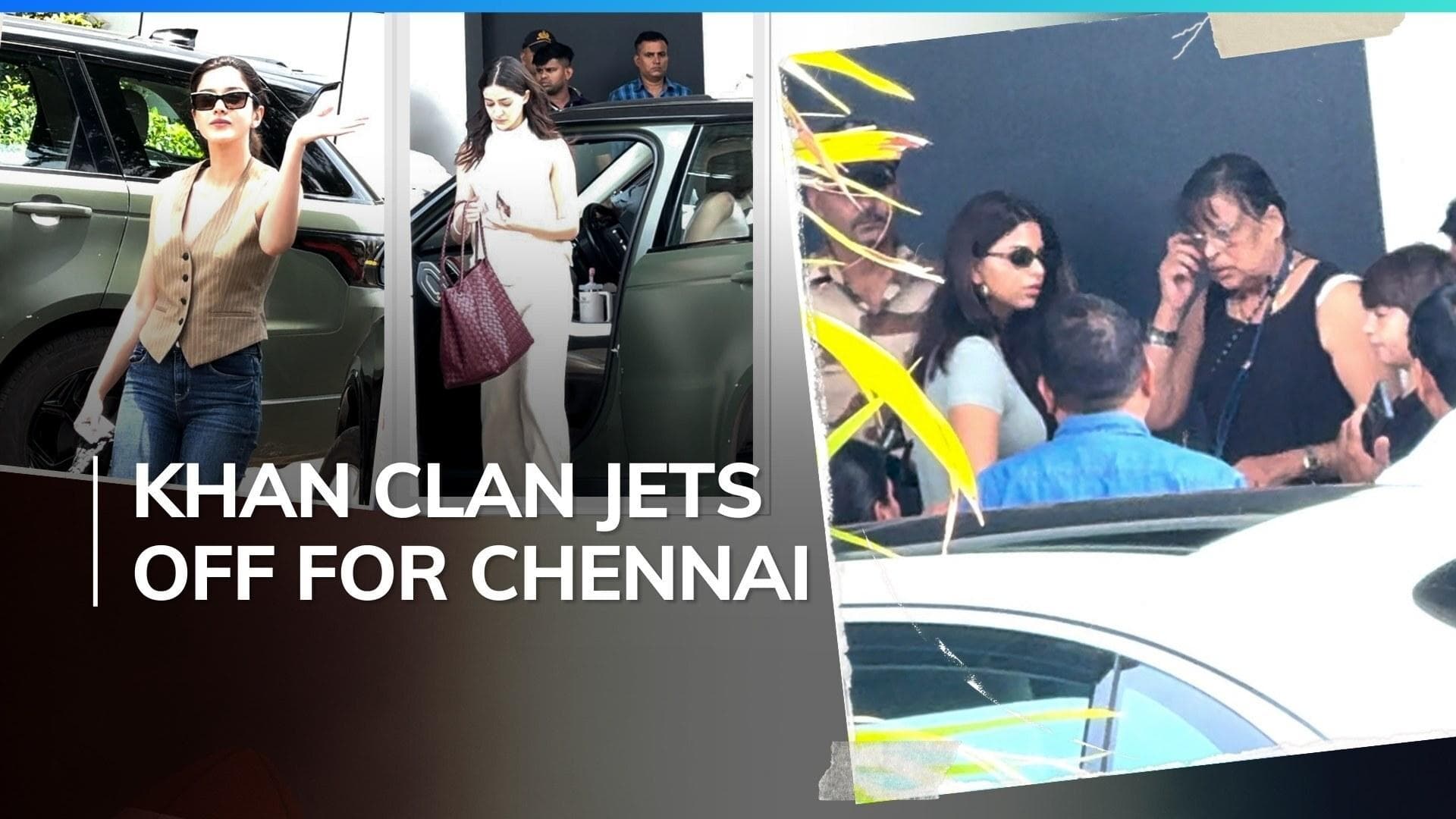 Shah Rukh Khan leaves for Chennai with family for IPL final, Ananya and Shanaya accompany Suhana 