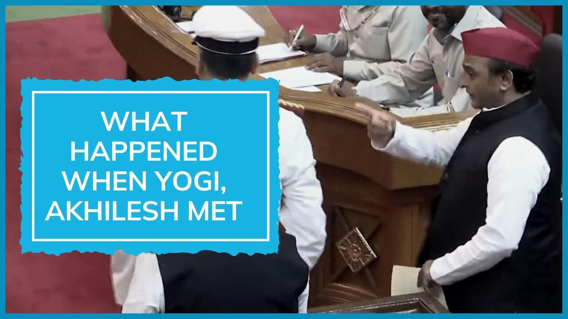 Watch: How Yogi, Akhilesh met in UP Assembly after 'bulldozer baba', 'babua', 'abba jaan' jibes in polls