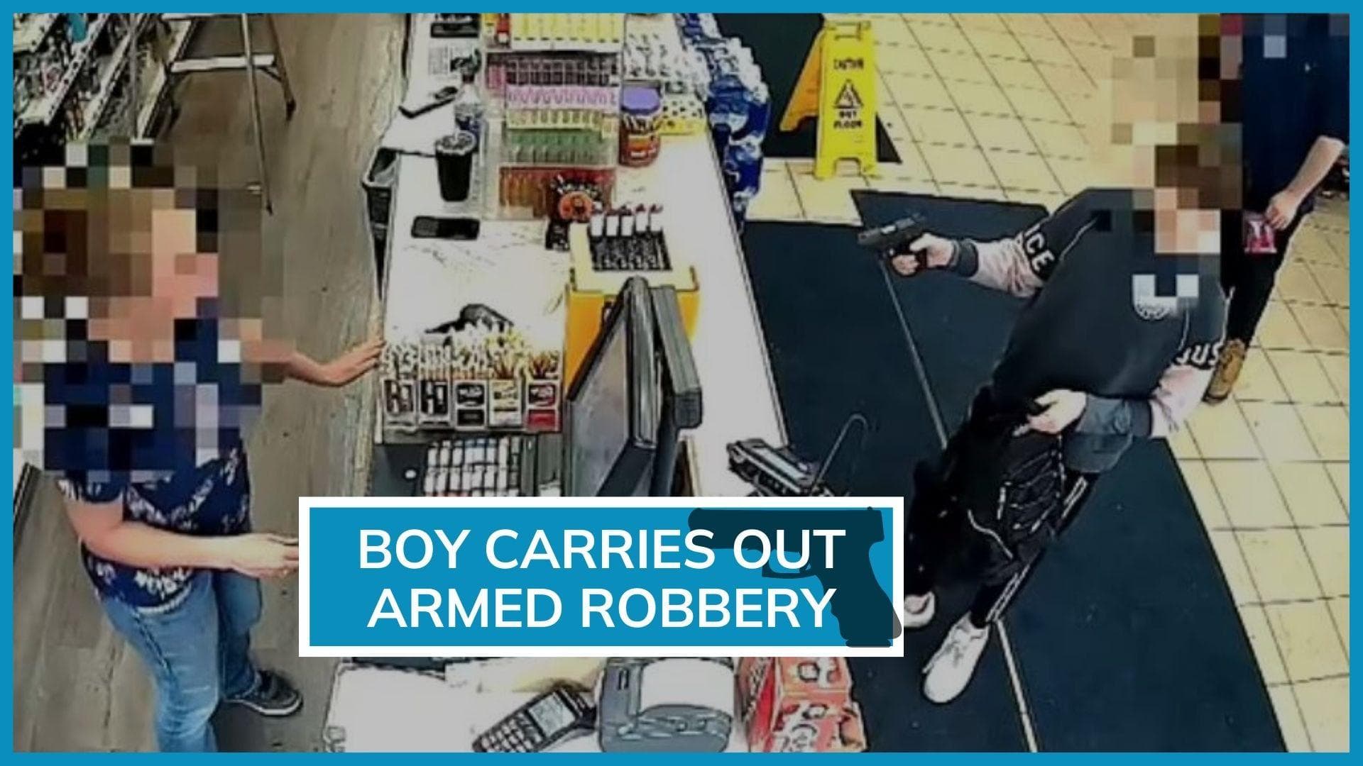 Watch: how 12-year-old robbed a Michigan petrol pump at gunpoint