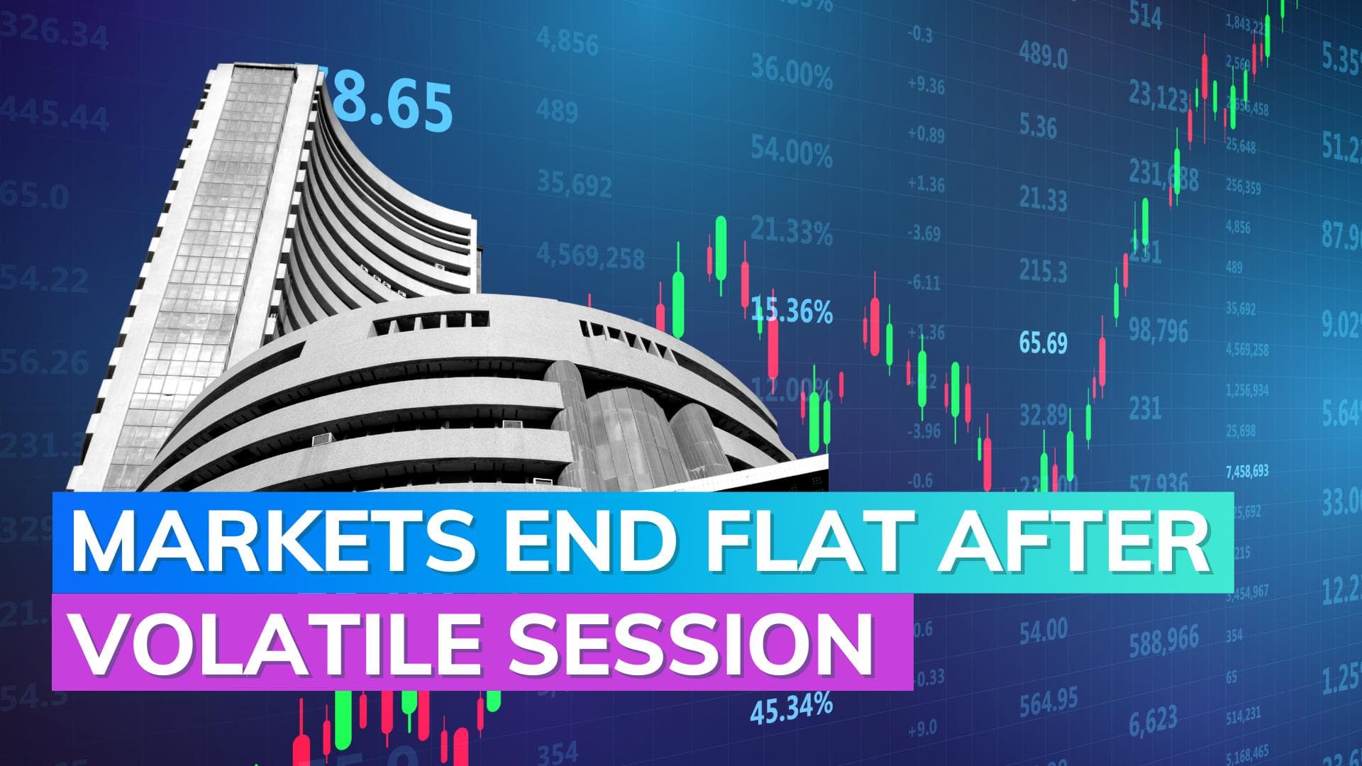 After a volatile session, markets manage to close marginally in the green