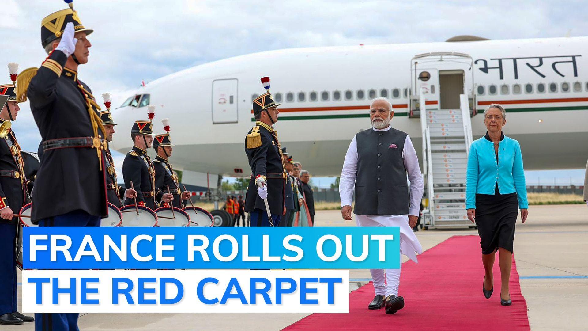 Watch: PM Modi arrives in France, receives rousing welcome from Indian diaspora