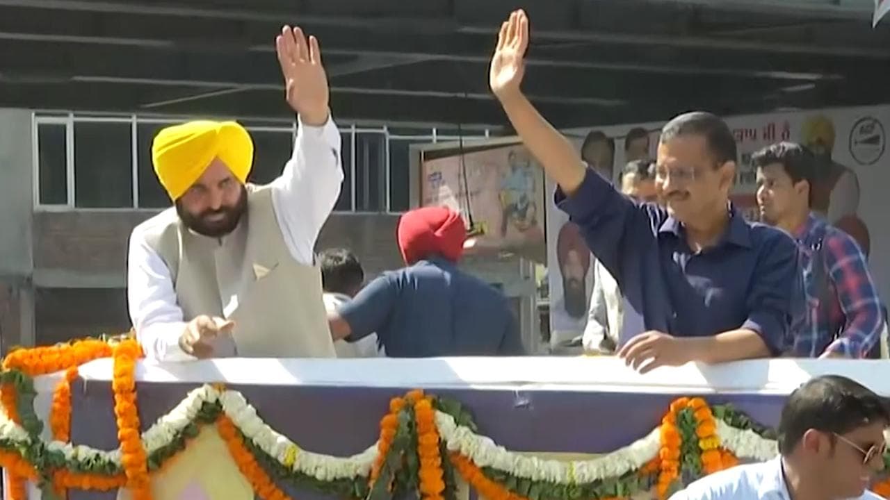 Punjab Election Result: CM-designate Bhagwant Mann, Kejriwal hold massive victory procession in Amritsar