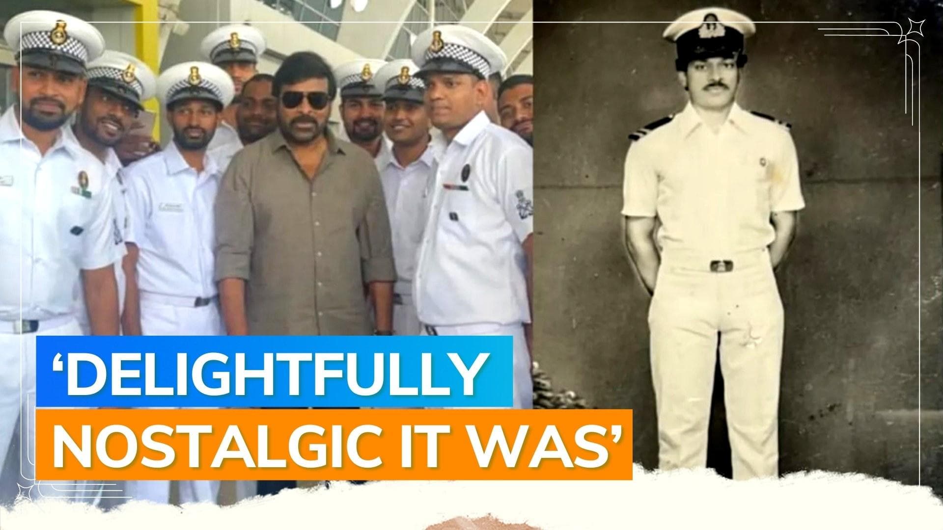 Chiranjeevi shares pic with Indian Navy officers, recalls his days as Naval cadet for the NCC
