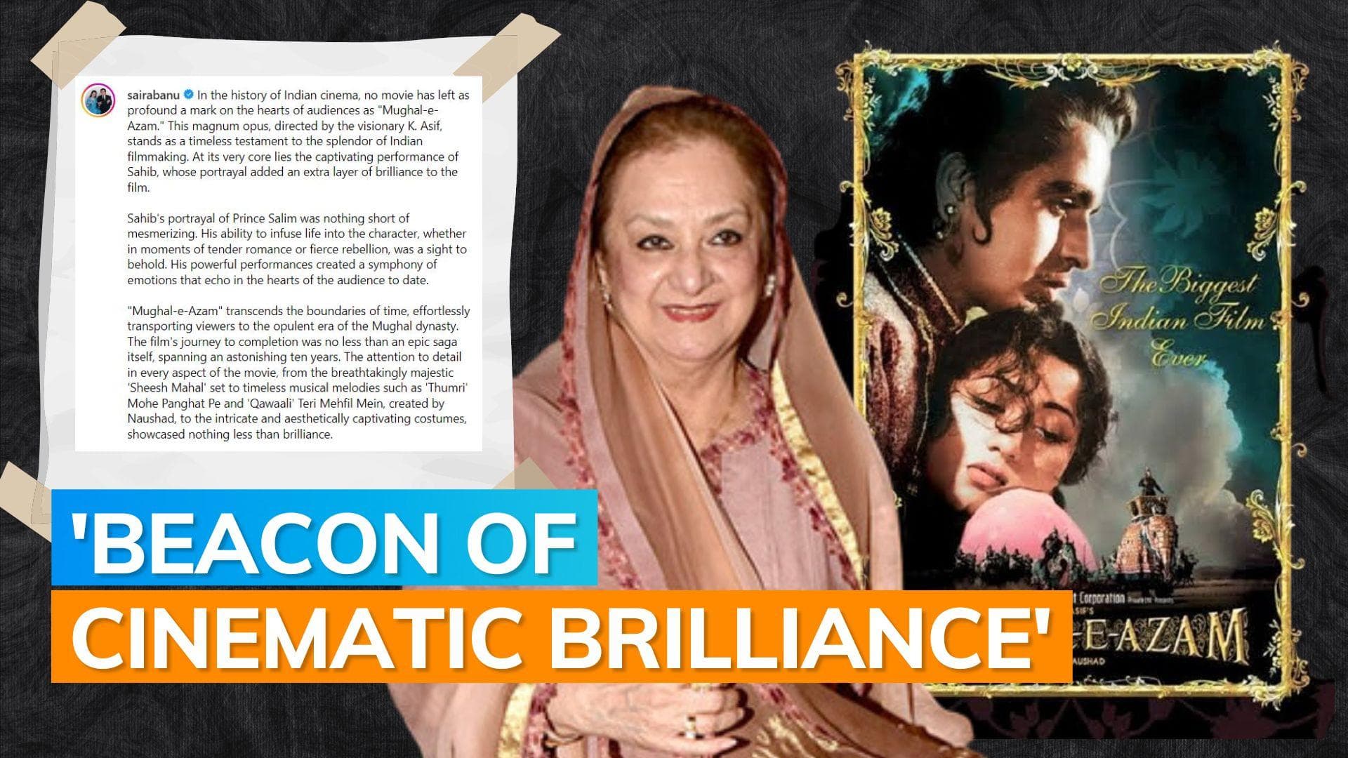 'Mughal-E-Azam' completes 63 years: Saira Banu pens heartfelt note, remembers Dilip Kumar