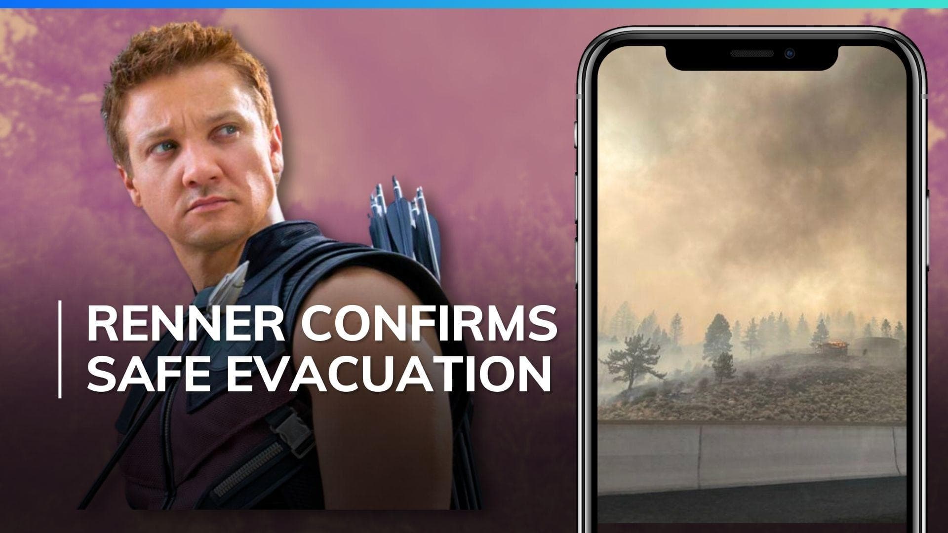 Jeremy Renner evacuates as Davis Wildfire approaches his Nevada home, shares pictures online