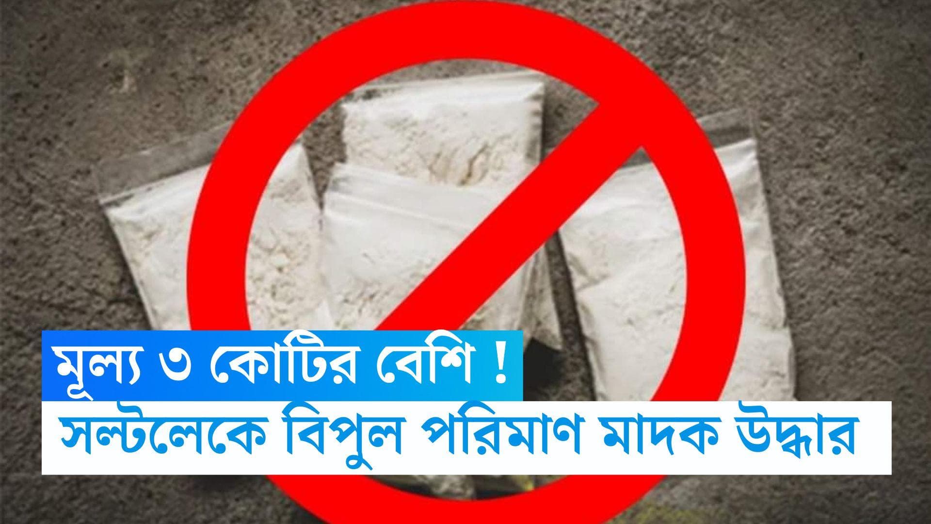 Drug seized in Saltlake : সল্টলেকে বিলাসবহুল গাড়ি থেকে উদ্ধার বিপুল পরিমাণ মাদক, মূল্য ৩ কোটির বেশি 