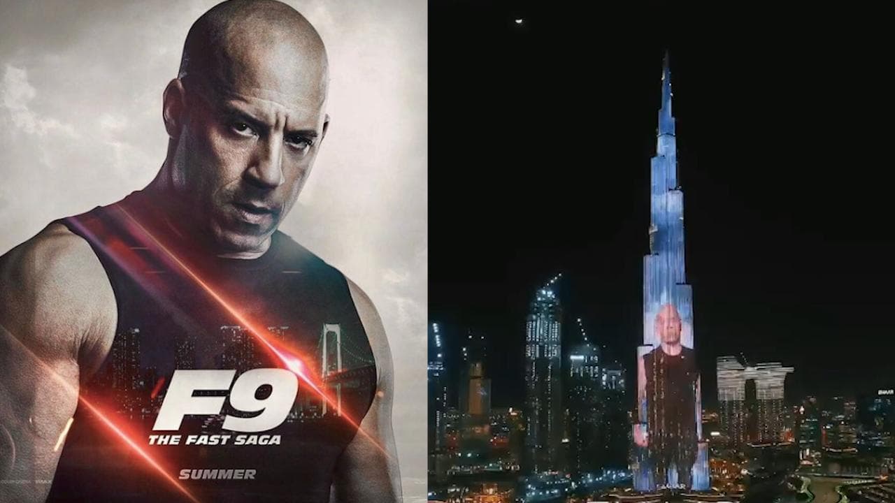 Vin Diesel's F9 promo beamed onto Burj Khalifa, see video