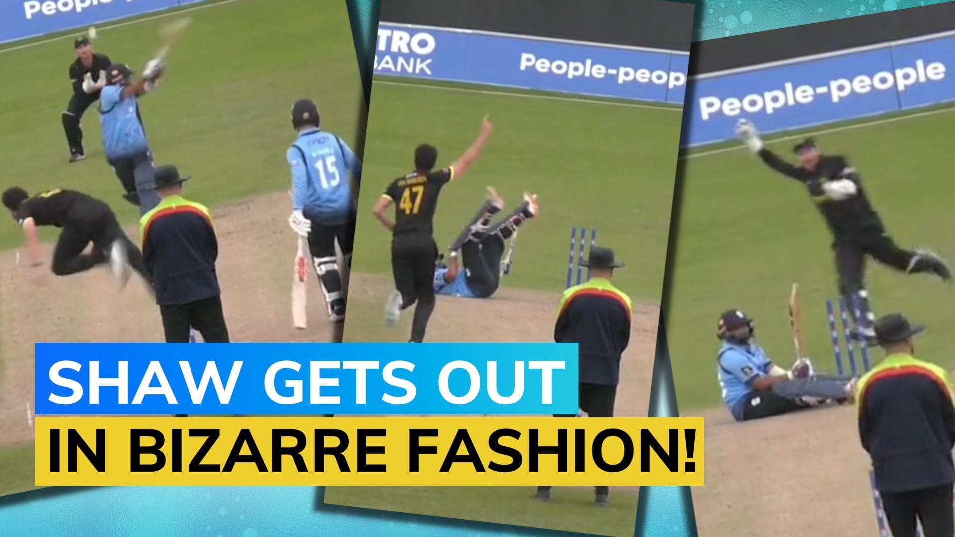 WATCH! Prithvi Shaw gets out hit wicket on his Northamptonshire debut