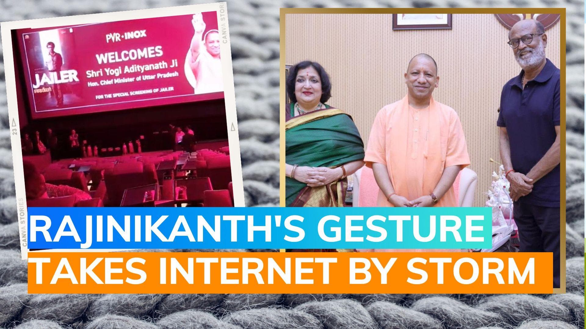 Rajinikanth touches UP CM Adityanath’s feet during their meet in Lucknow | Watch