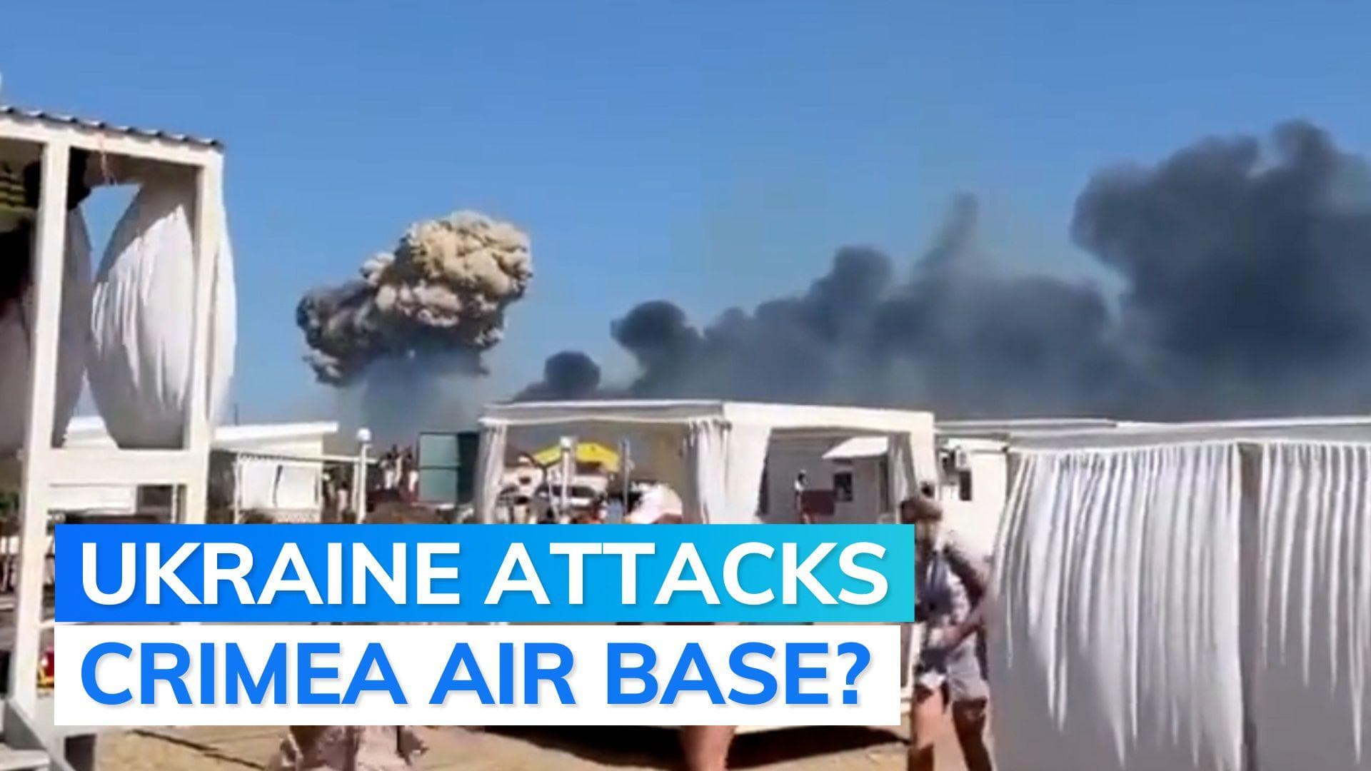  Large explosions rock Russian military air base in Crimea