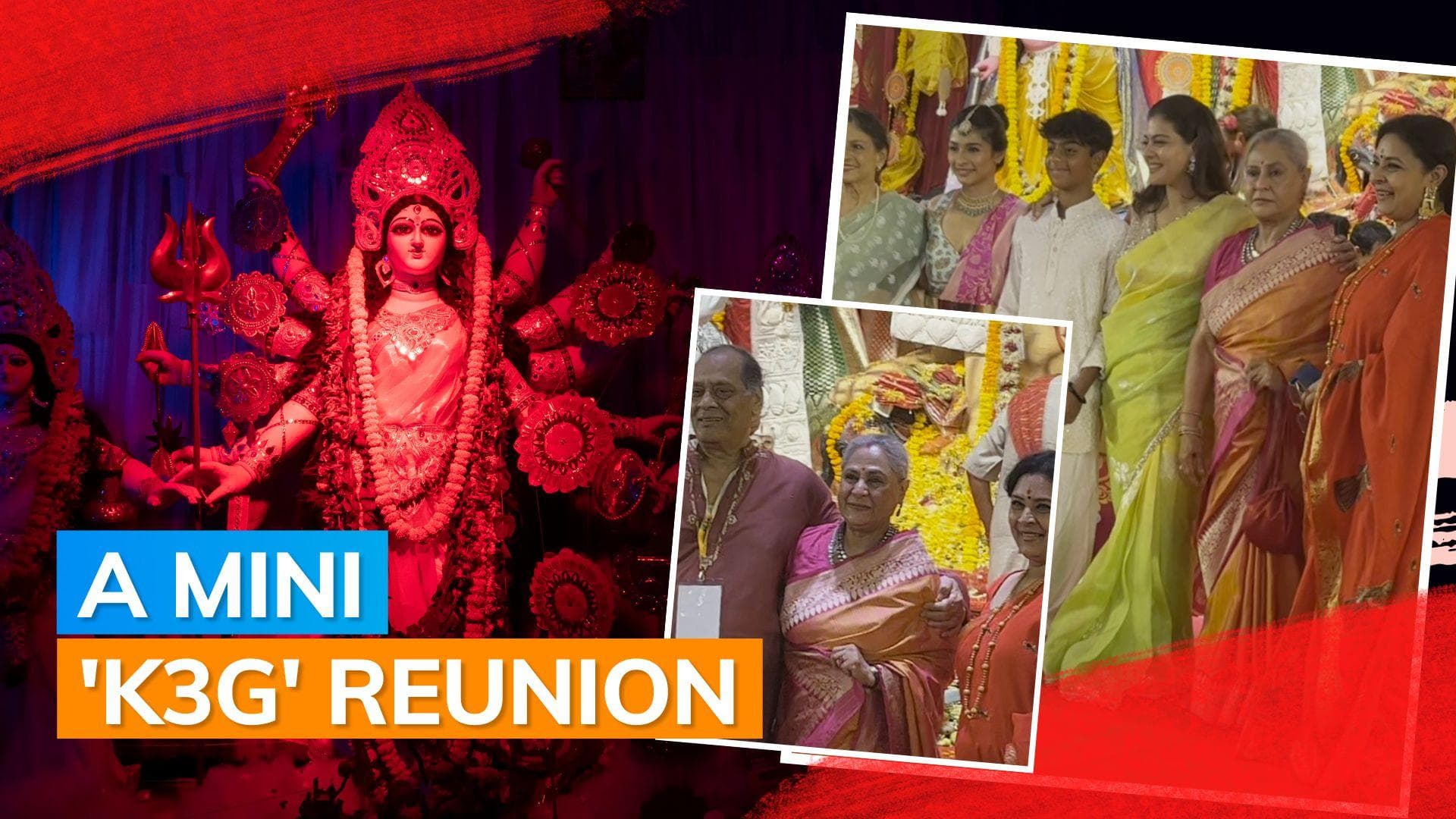 Durga Puja 2023: Kajol reunites with Jaya Bachchan at celebrations; joined by Tanuja, Tanishaa Mukerji