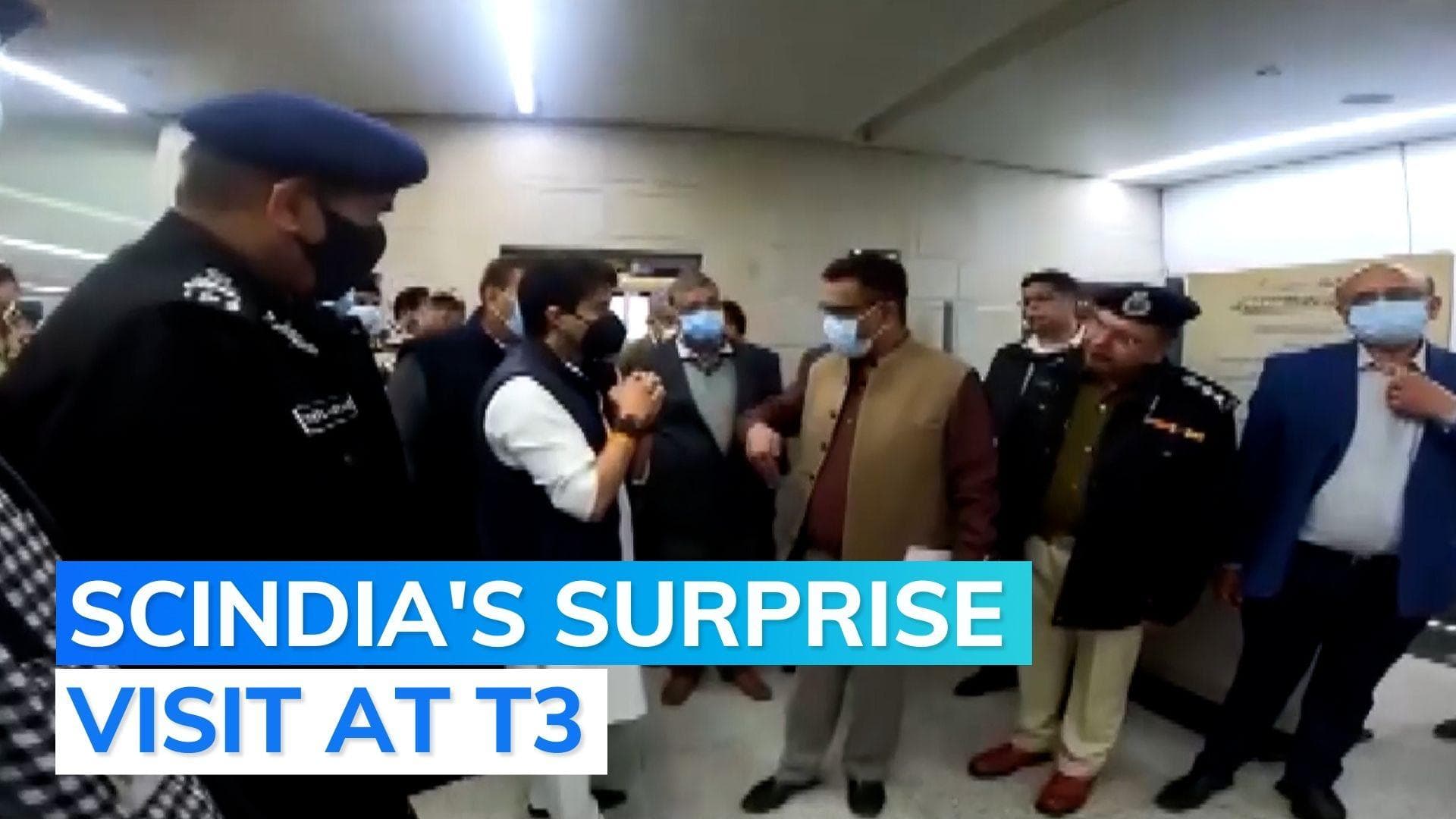 Watch: aviation minister visits Delhi airport amid chaos, over crowding complaints
