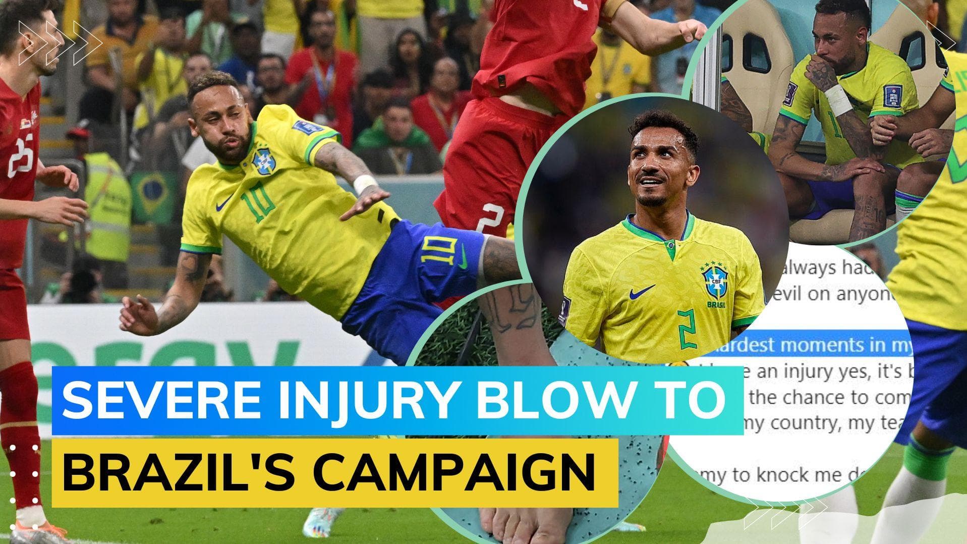 FIFA World Cup 2022: Neymar, Danilo ruled out of Brazil's group stage matches