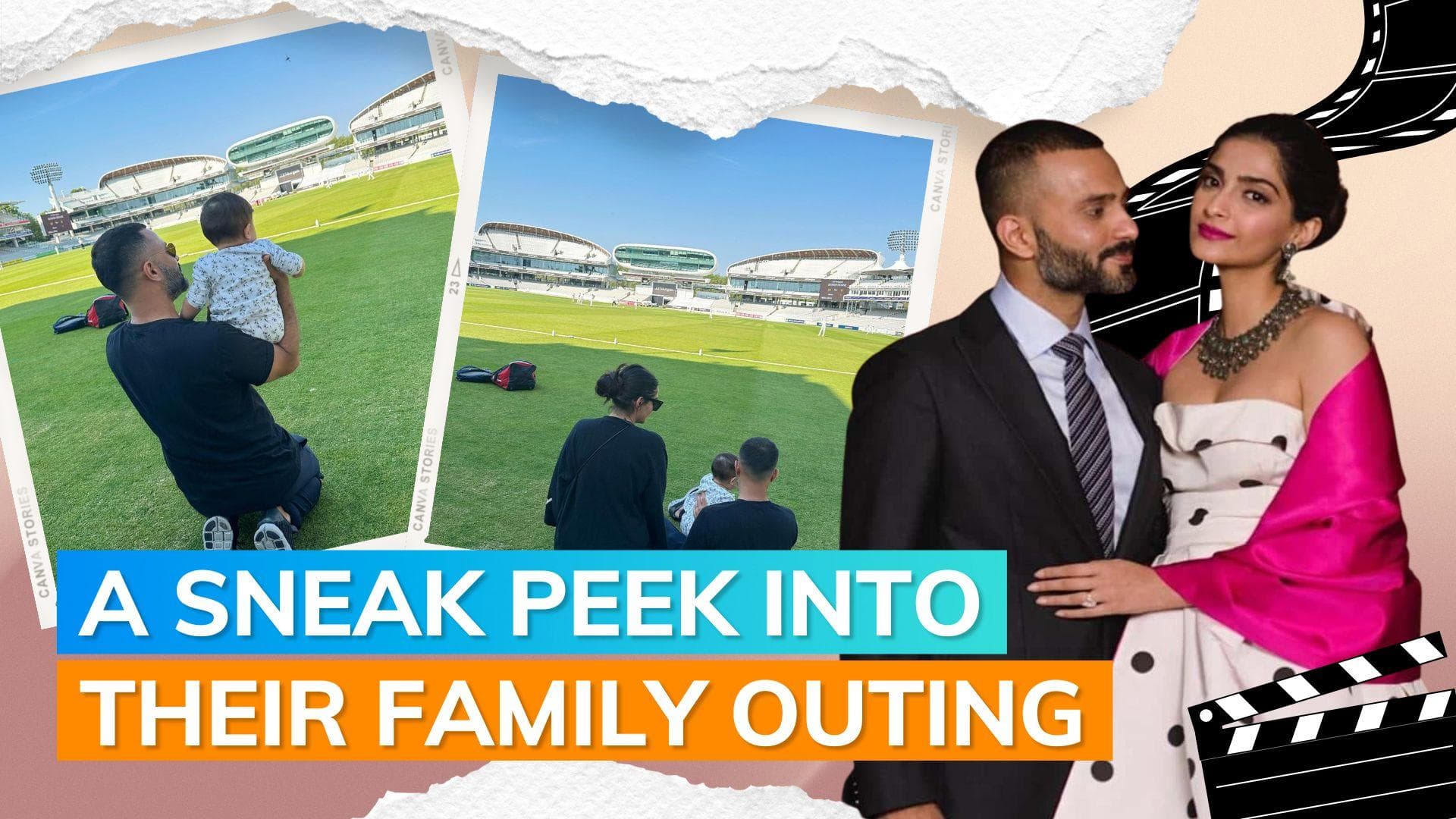 Sonam Kapoor and Anand Ahuja visit Lord's Cricket Ground in London with Vayu; see pics