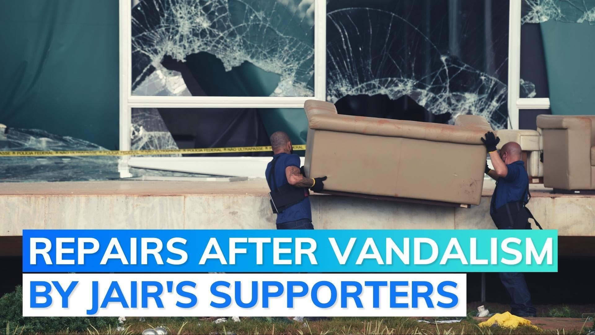 Clean-up efforts underway in Brazil's capital after riots